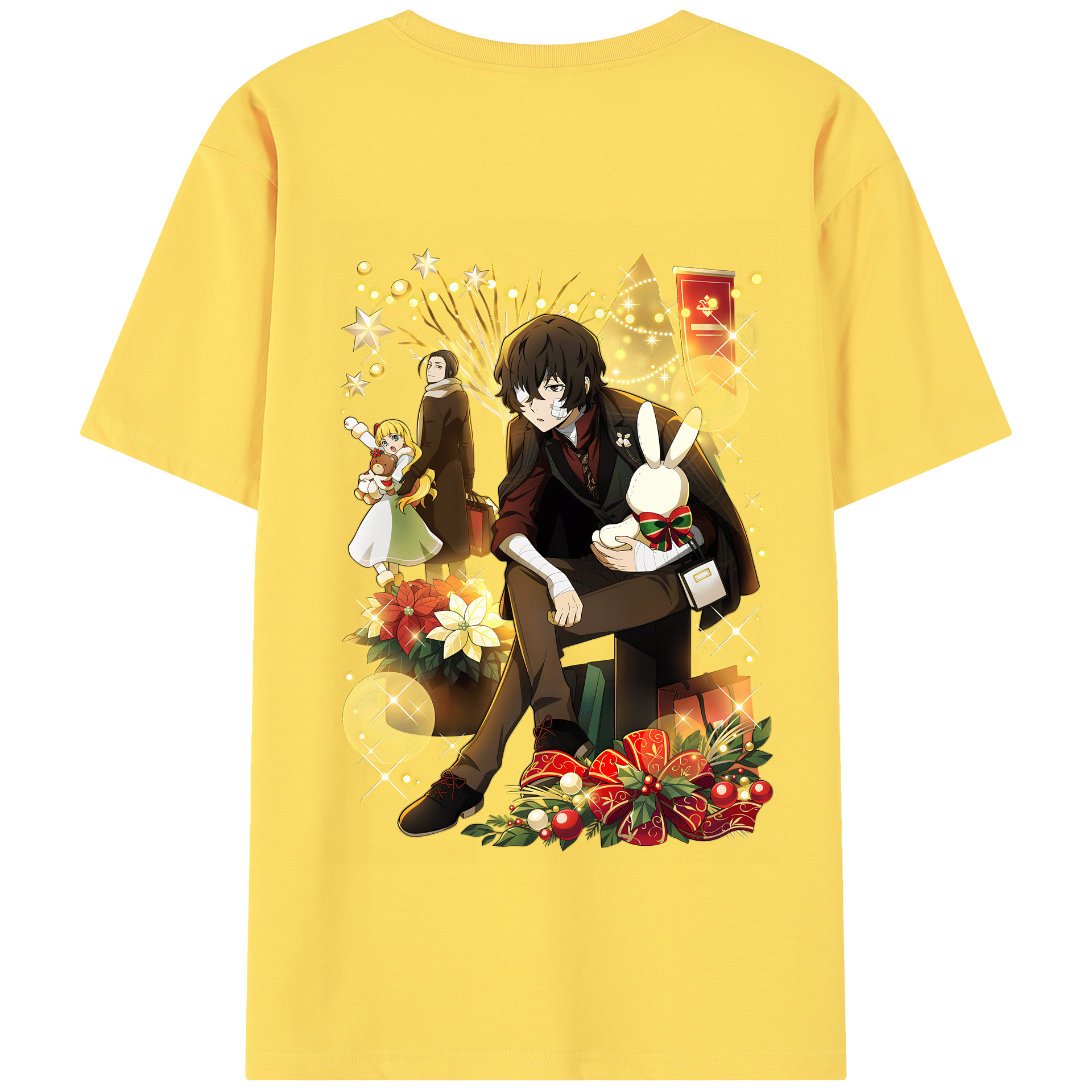 （画像用） 文豪ストレイドッグス Bungo Stray Dogs 綿100％半袖Tシャツ（背面プリント）