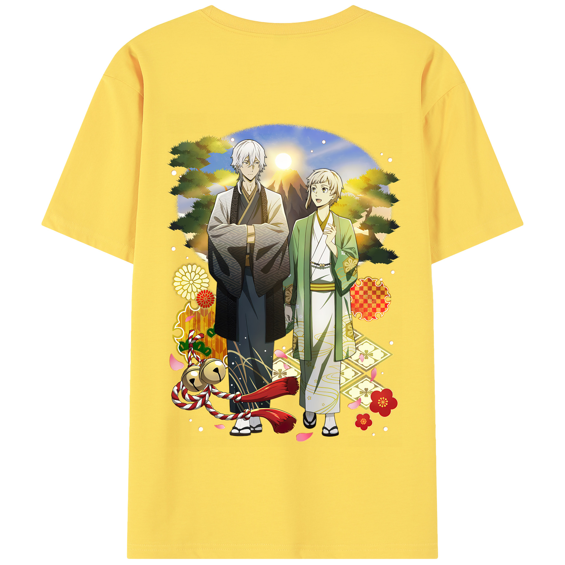 （画像用） 文豪ストレイドッグス Bungo Stray Dogs 綿100％半袖Tシャツ（背面プリント）