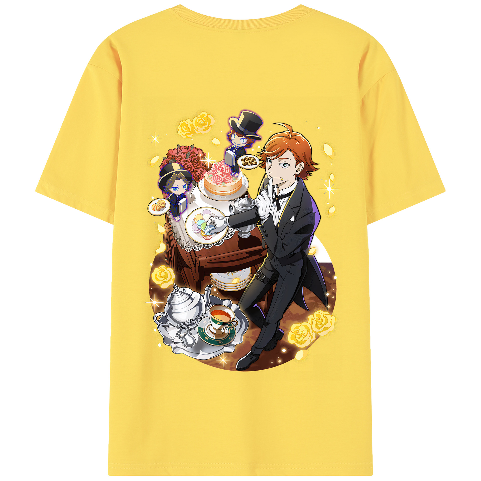 （画像用） 文豪ストレイドッグス Bungo Stray Dogs 綿100％半袖Tシャツ（背面プリント）