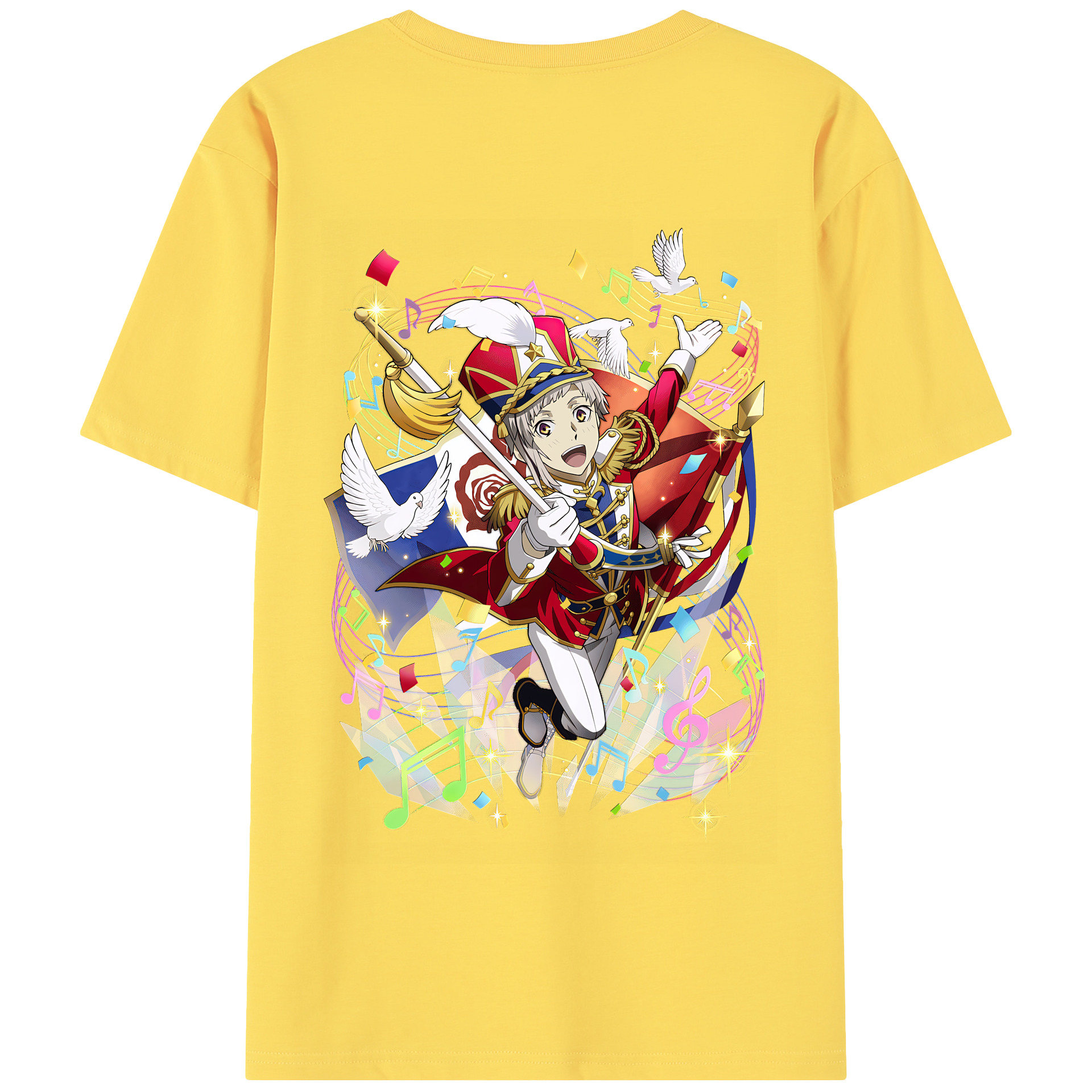 （画像用） 文豪ストレイドッグス Bungo Stray Dogs 綿100％半袖Tシャツ（背面プリント）