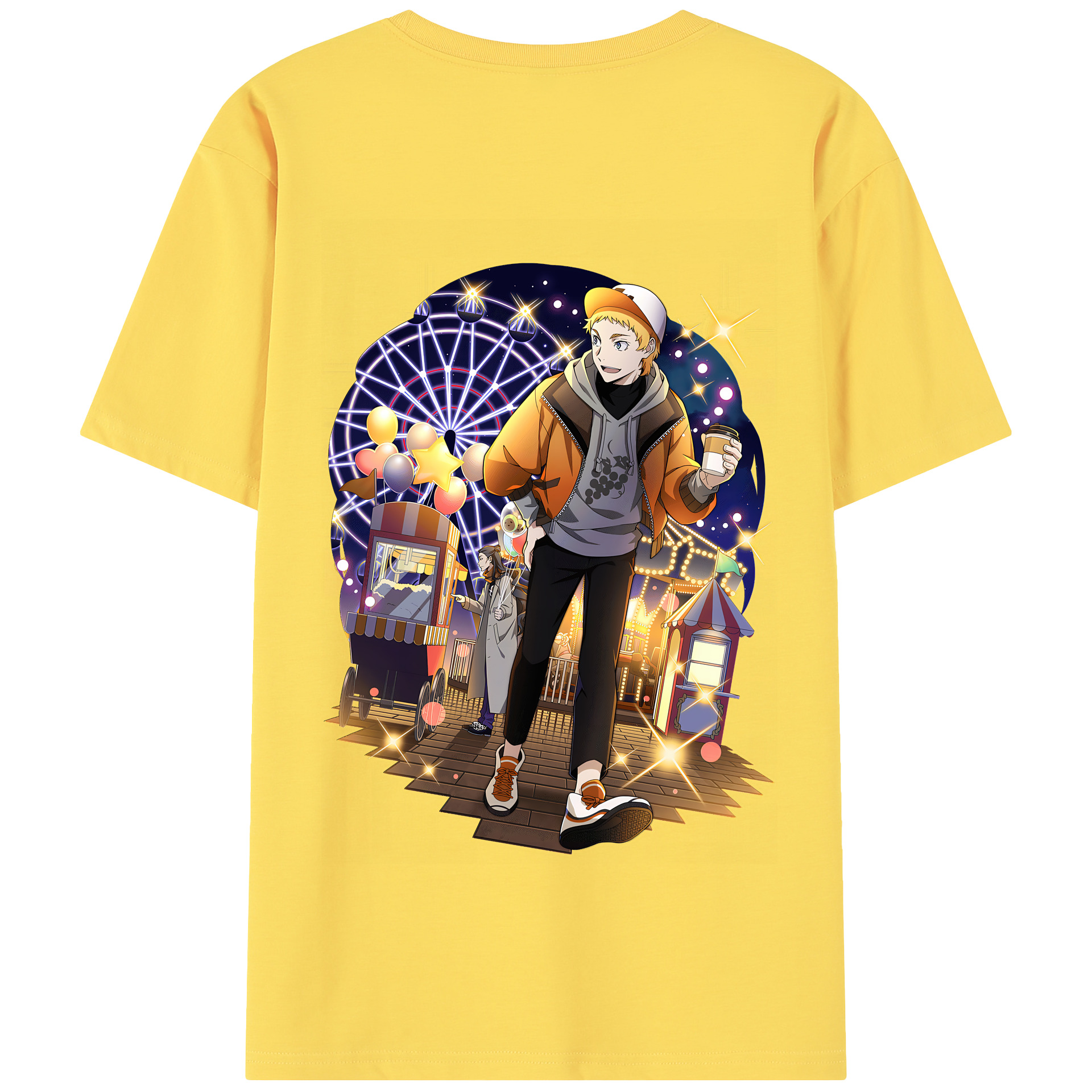 （画像用） 文豪ストレイドッグス Bungo Stray Dogs 綿100％半袖Tシャツ（背面プリント）