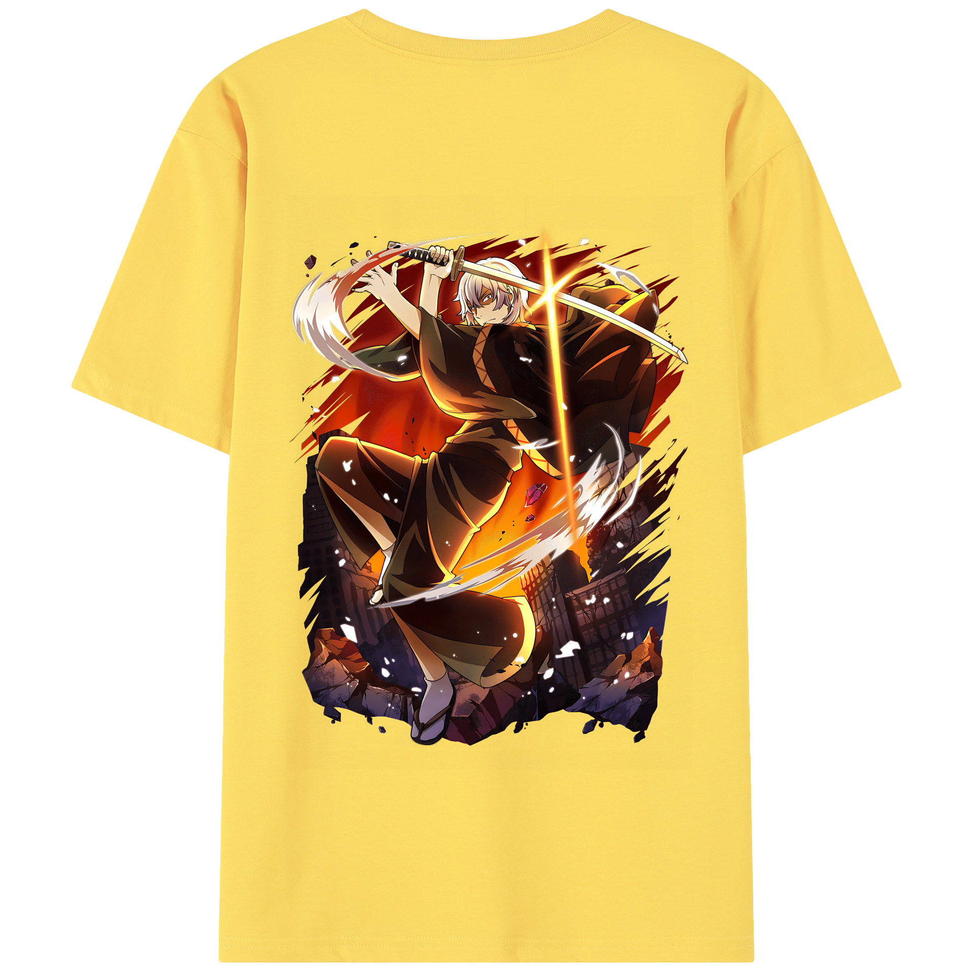 （画像用） 文豪ストレイドッグス Bungo Stray Dogs 綿100％半袖Tシャツ（背面プリント）