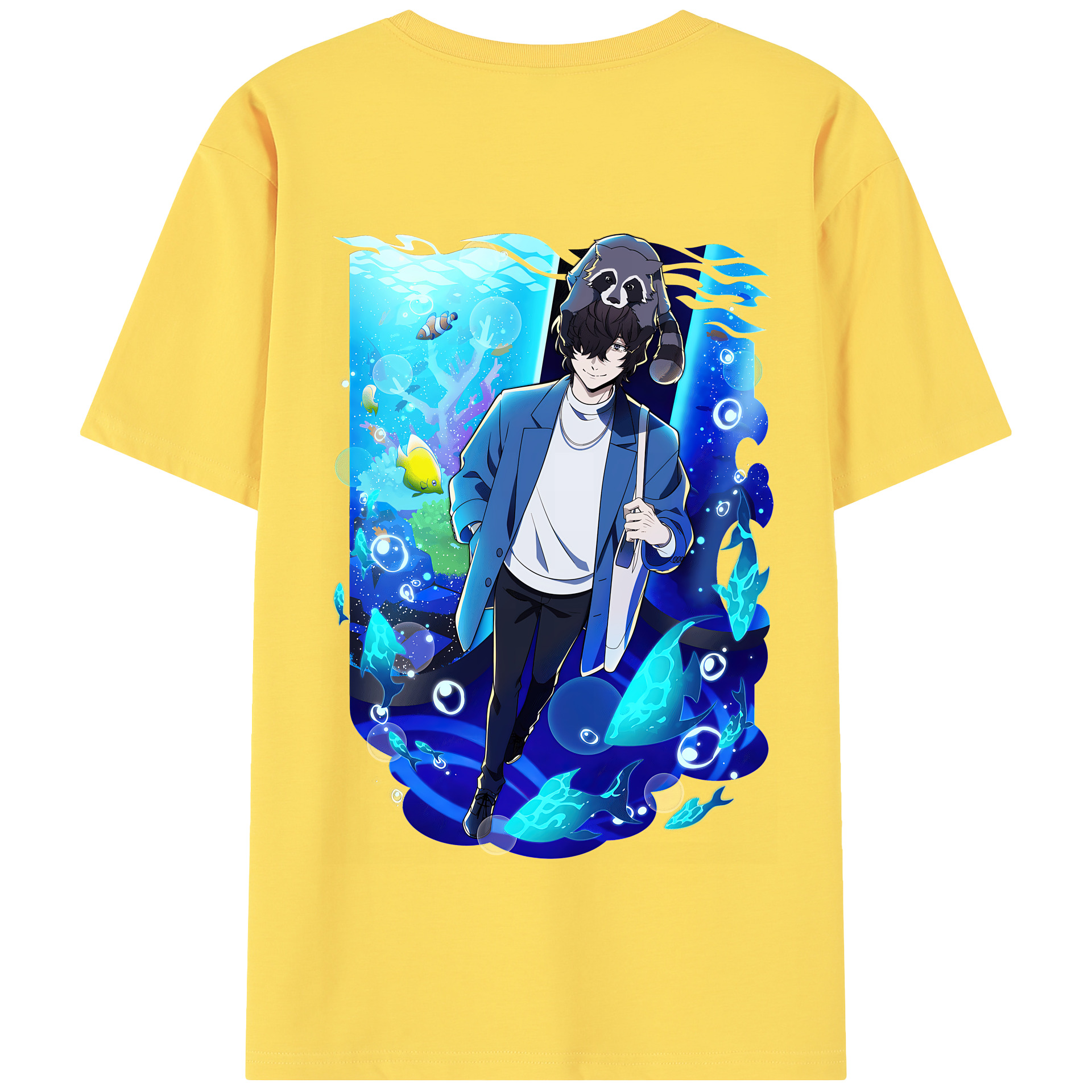（画像用） 文豪ストレイドッグス Bungo Stray Dogs 綿100％半袖Tシャツ（背面プリント）