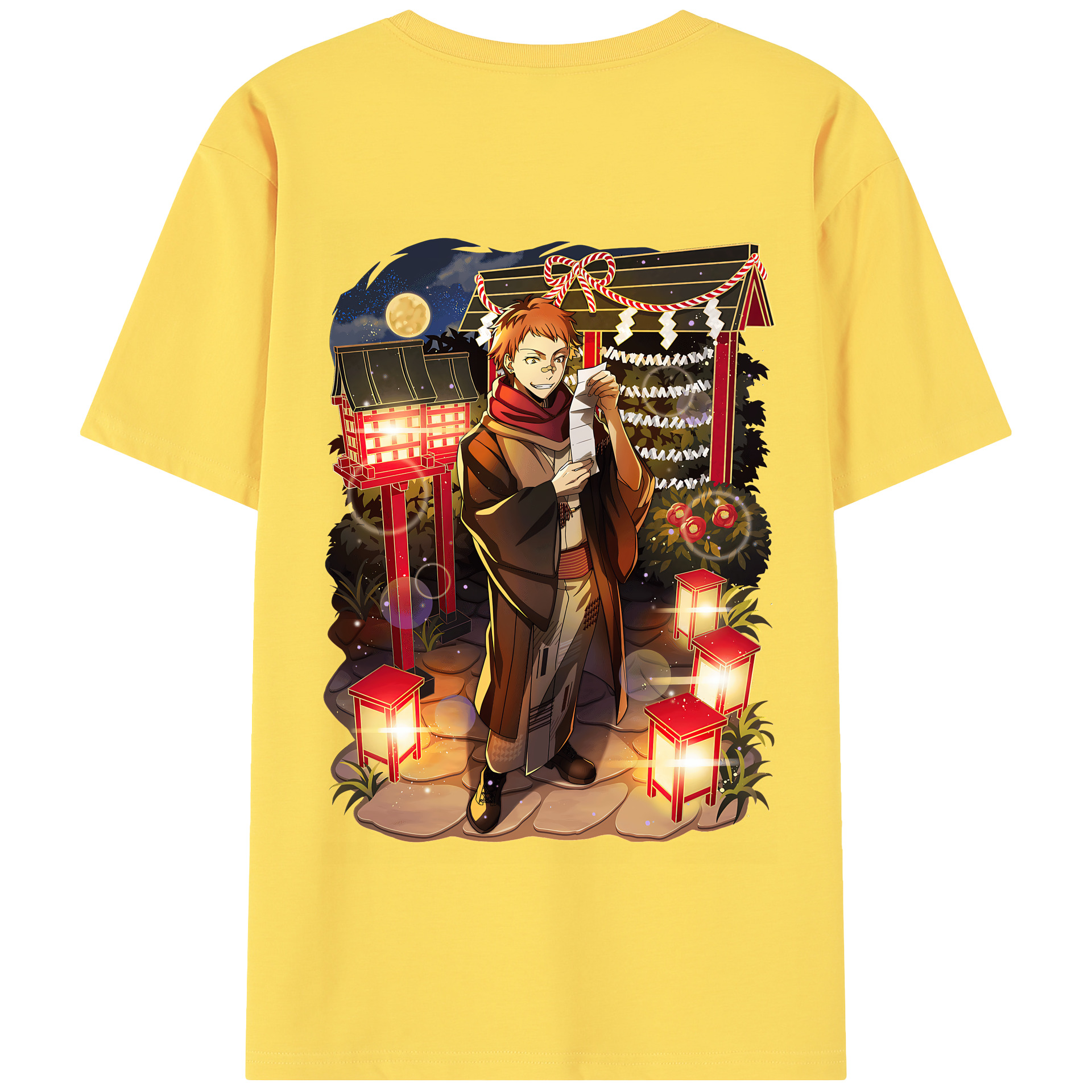 （画像用） 文豪ストレイドッグス Bungo Stray Dogs 綿100％半袖Tシャツ（背面プリント）