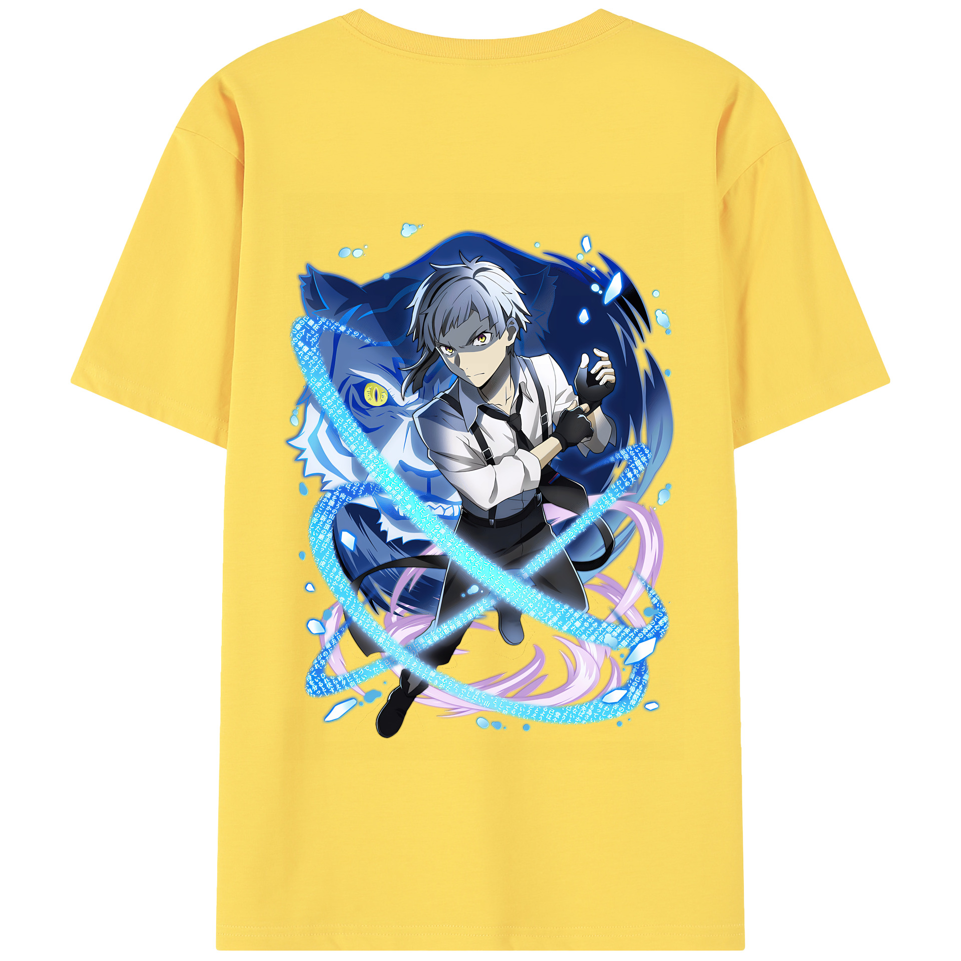 （画像用） 文豪ストレイドッグス Bungo Stray Dogs 綿100％半袖Tシャツ（背面プリント）