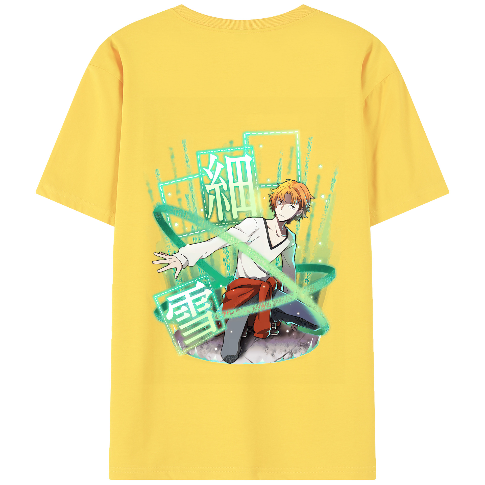 （画像用） 文豪ストレイドッグス Bungo Stray Dogs 綿100％半袖Tシャツ（背面プリント）