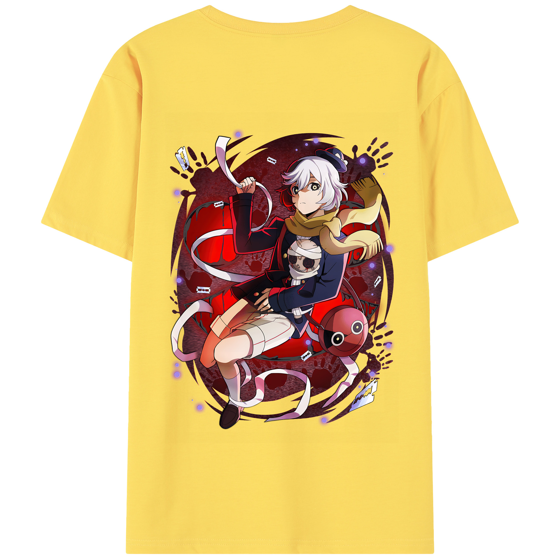 （画像用） 文豪ストレイドッグス Bungo Stray Dogs 綿100％半袖Tシャツ（背面プリント）
