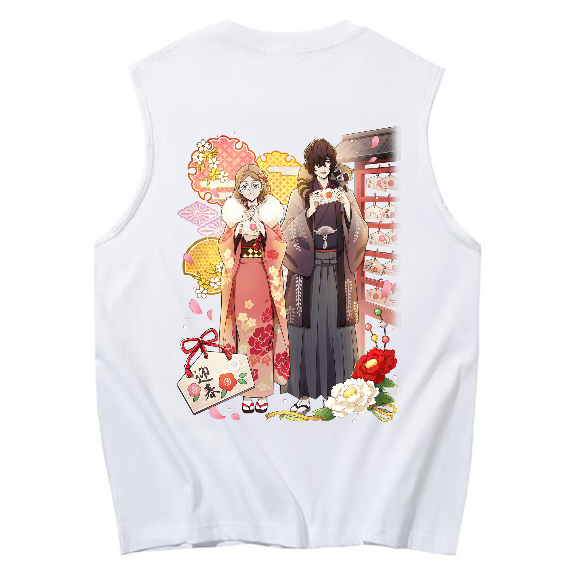 （画像用） 文豪ストレイドッグス Bungo Stray Dogs コットン100％タンクトップ（背面プリント）