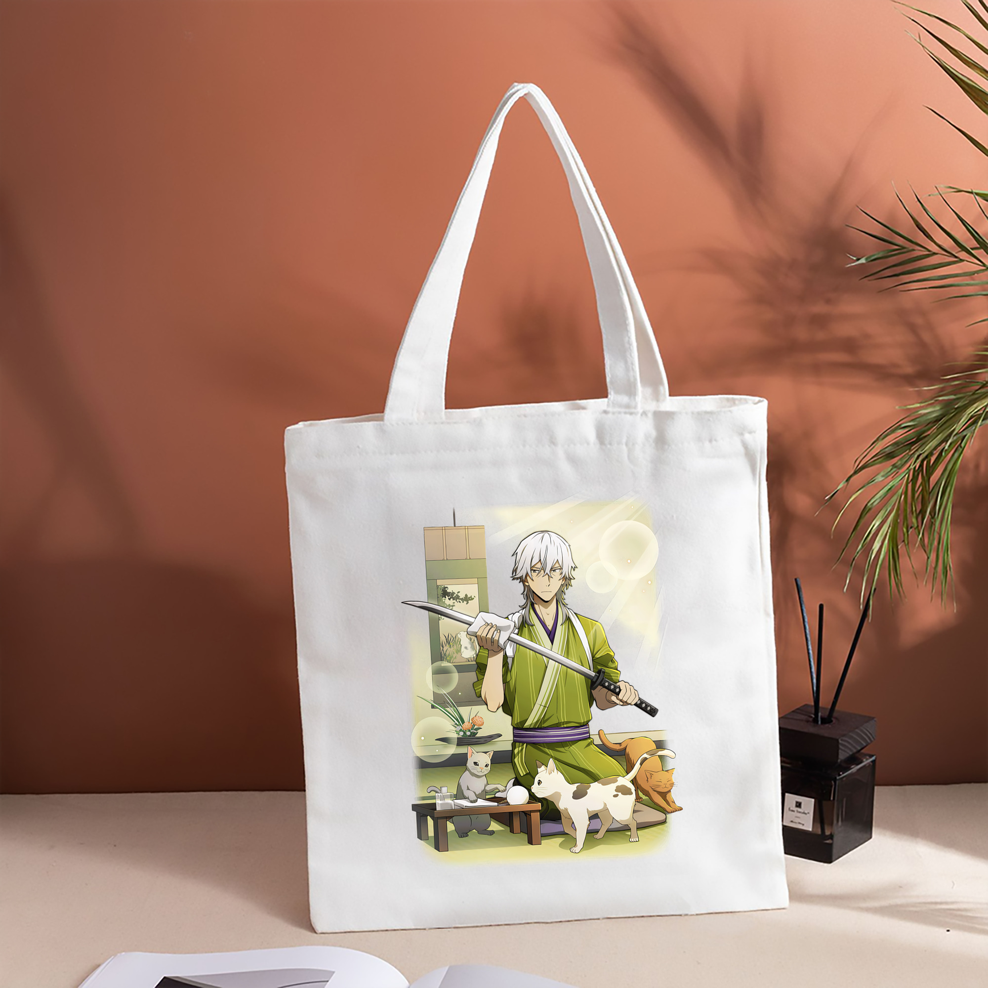文豪ストレイドッグス Bungo Stray Dogs 縦型キャンバス生地手提げバッグ　トートバッグ