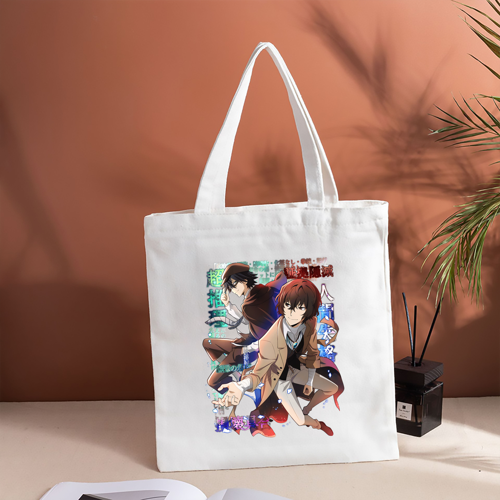 文豪ストレイドッグス Bungo Stray Dogs 縦型キャンバス生地手提げバッグ　トートバッグ