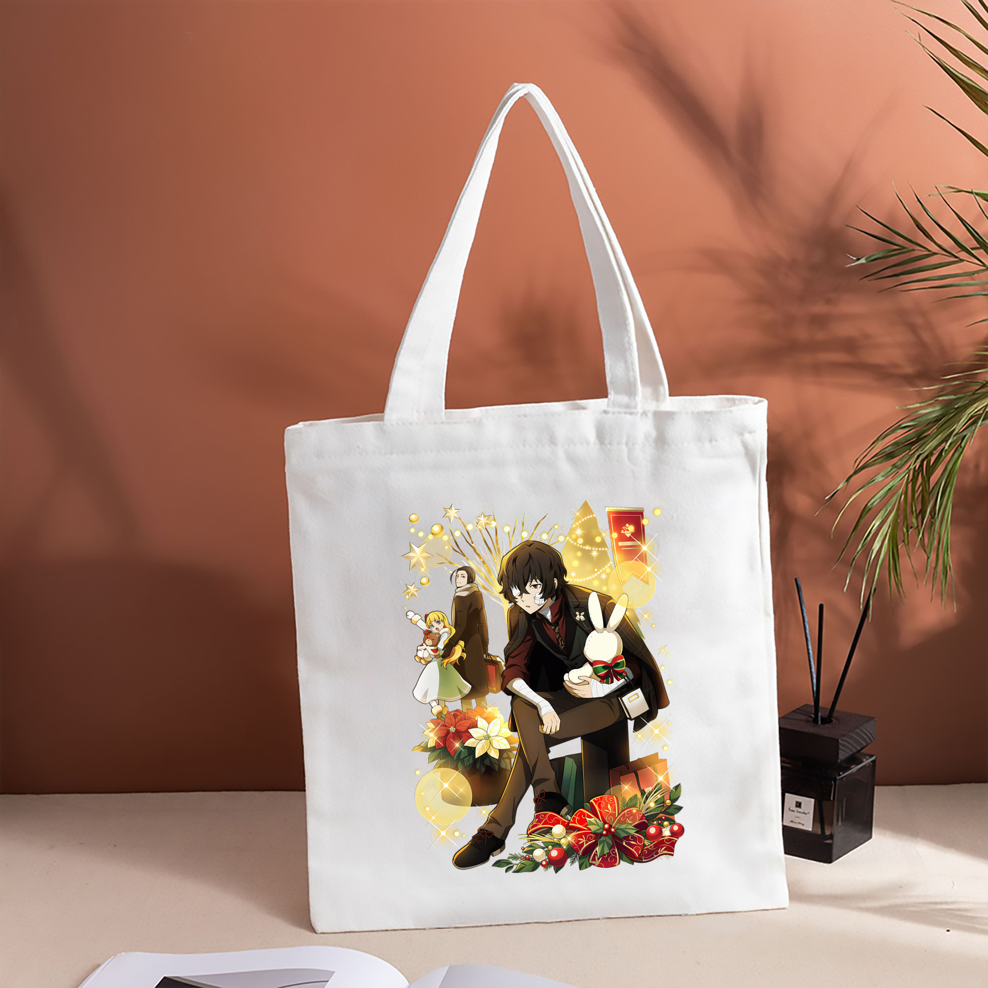 文豪ストレイドッグス Bungo Stray Dogs 縦型キャンバス生地手提げバッグ　トートバッグ