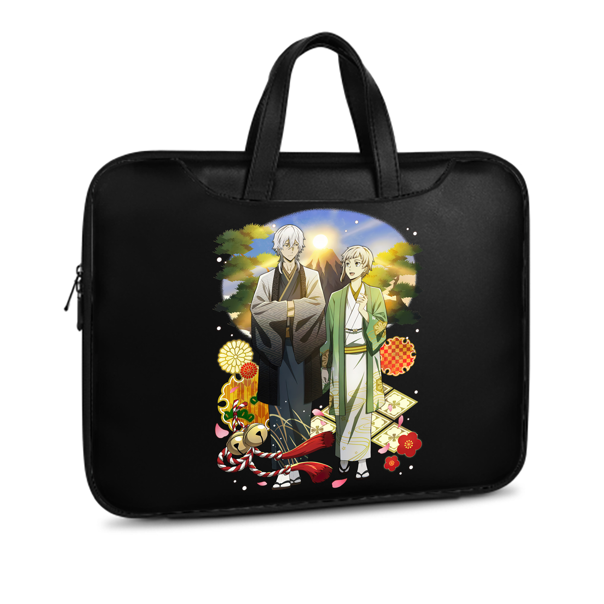 （画像用） 文豪ストレイドッグス Bungo Stray Dogs レザーラップトップバッグ　ノートパソコンケース