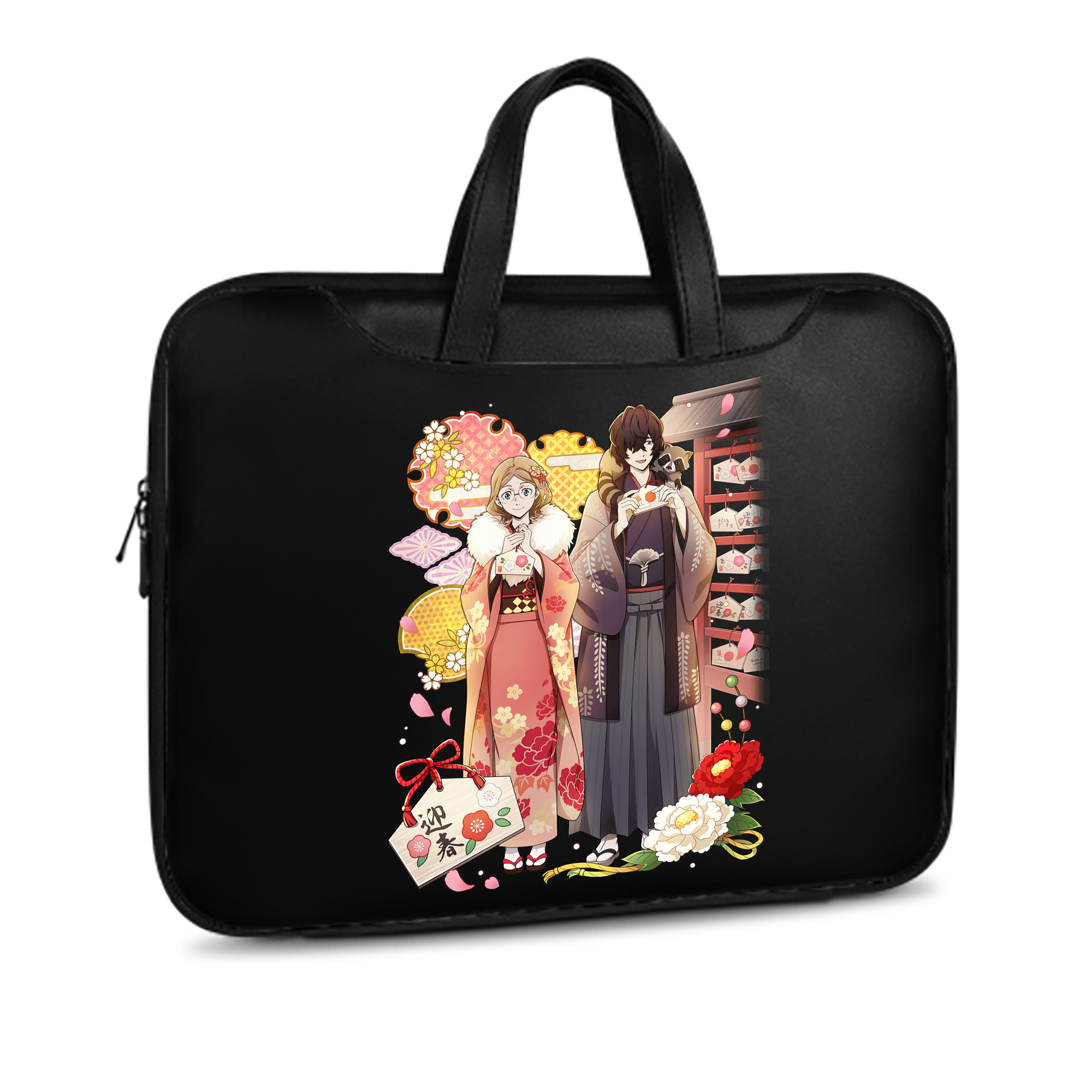 （画像用） 文豪ストレイドッグス Bungo Stray Dogs レザーラップトップバッグ　ノートパソコンケース