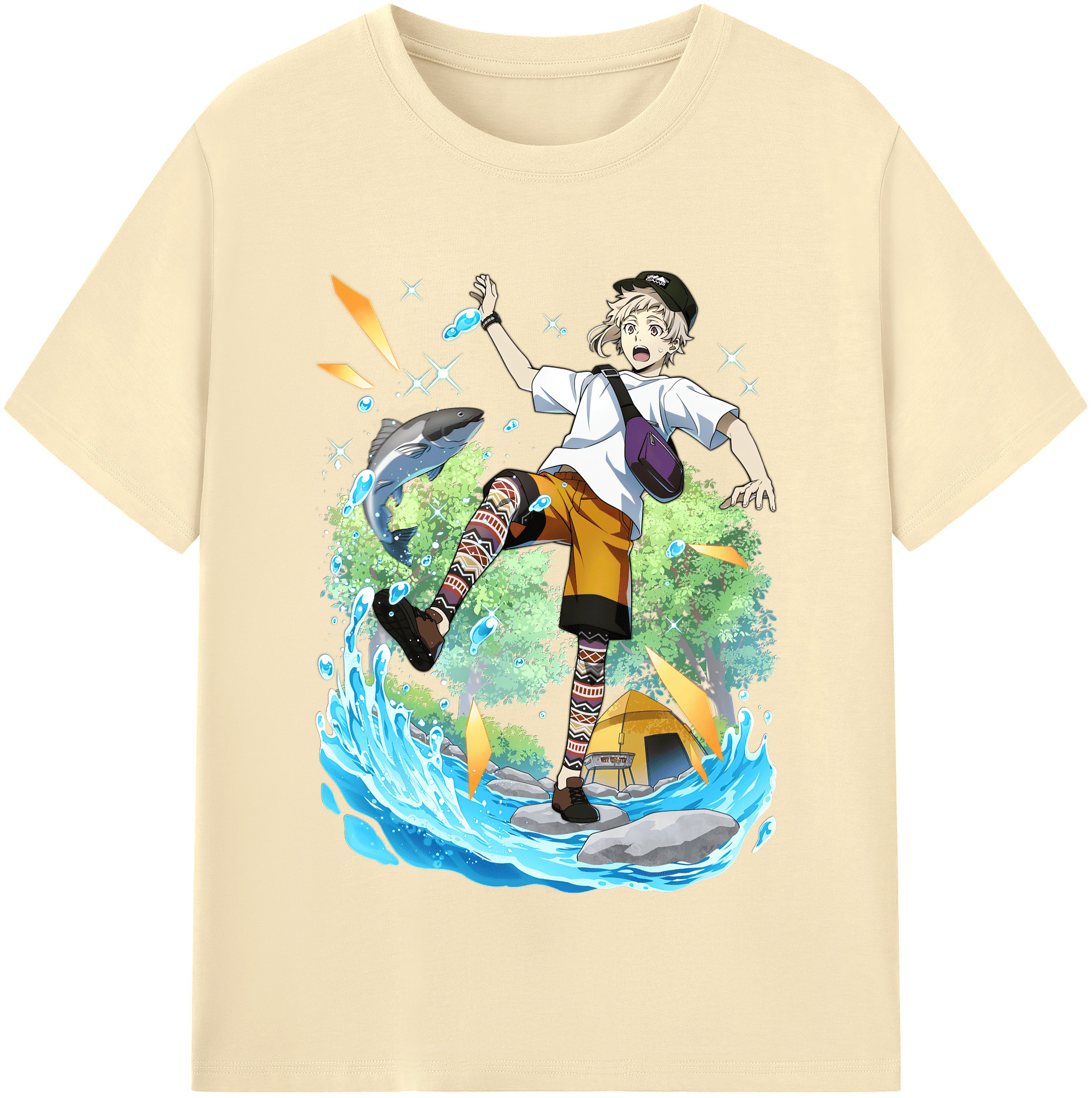 （画像用） 文豪ストレイドッグス Bungo Stray Dogs 綿100％半袖Tシャツ（フロントプリント）