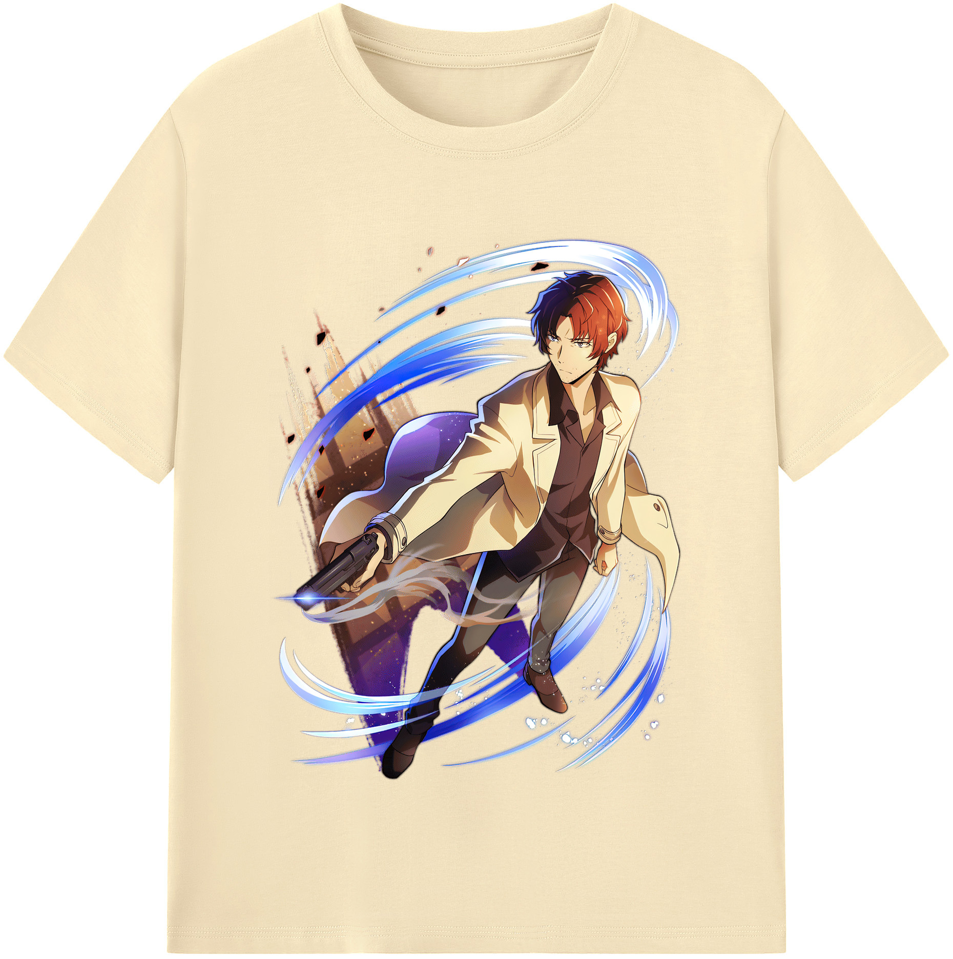 （画像用） 文豪ストレイドッグス Bungo Stray Dogs 綿100％半袖Tシャツ（フロントプリント）