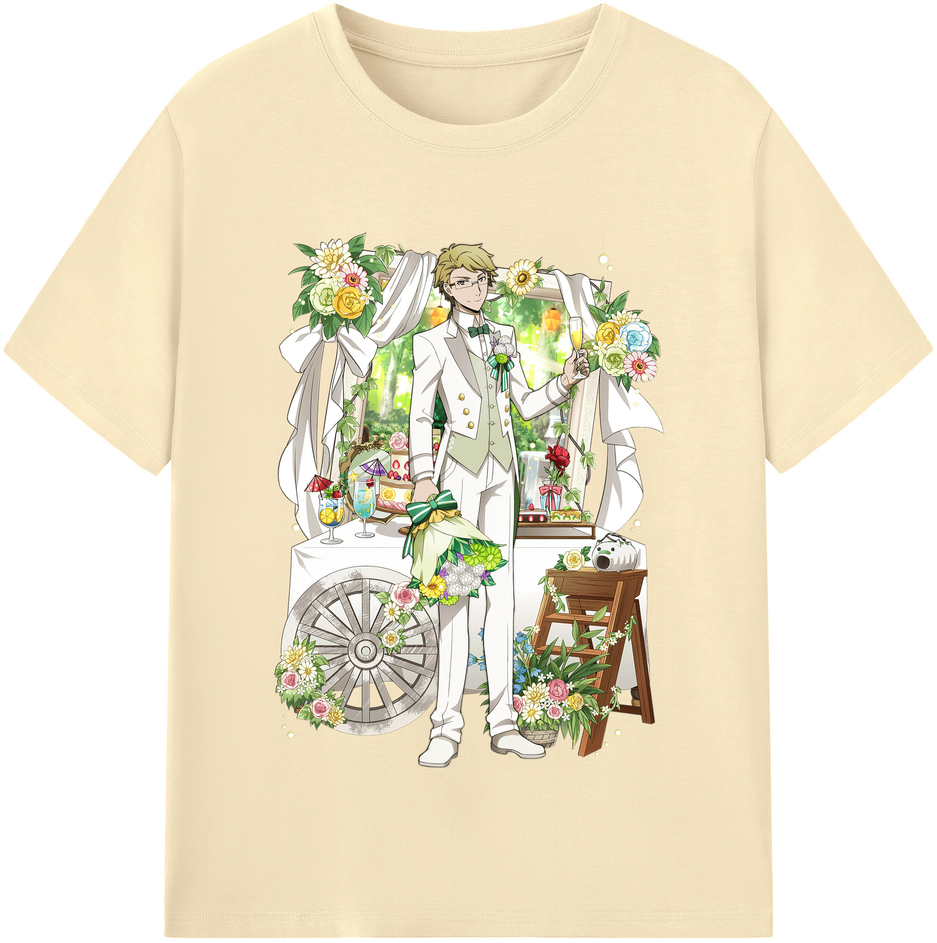 （画像用） 文豪ストレイドッグス Bungo Stray Dogs 綿100％半袖Tシャツ（フロントプリント）