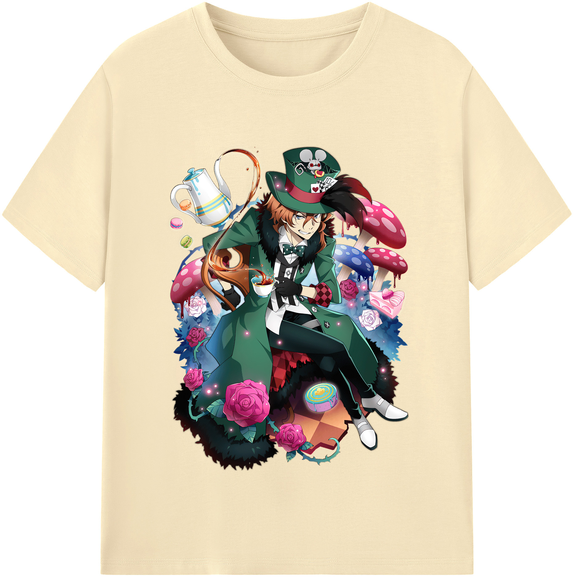 （画像用） 文豪ストレイドッグス Bungo Stray Dogs 綿100％半袖Tシャツ（フロントプリント）