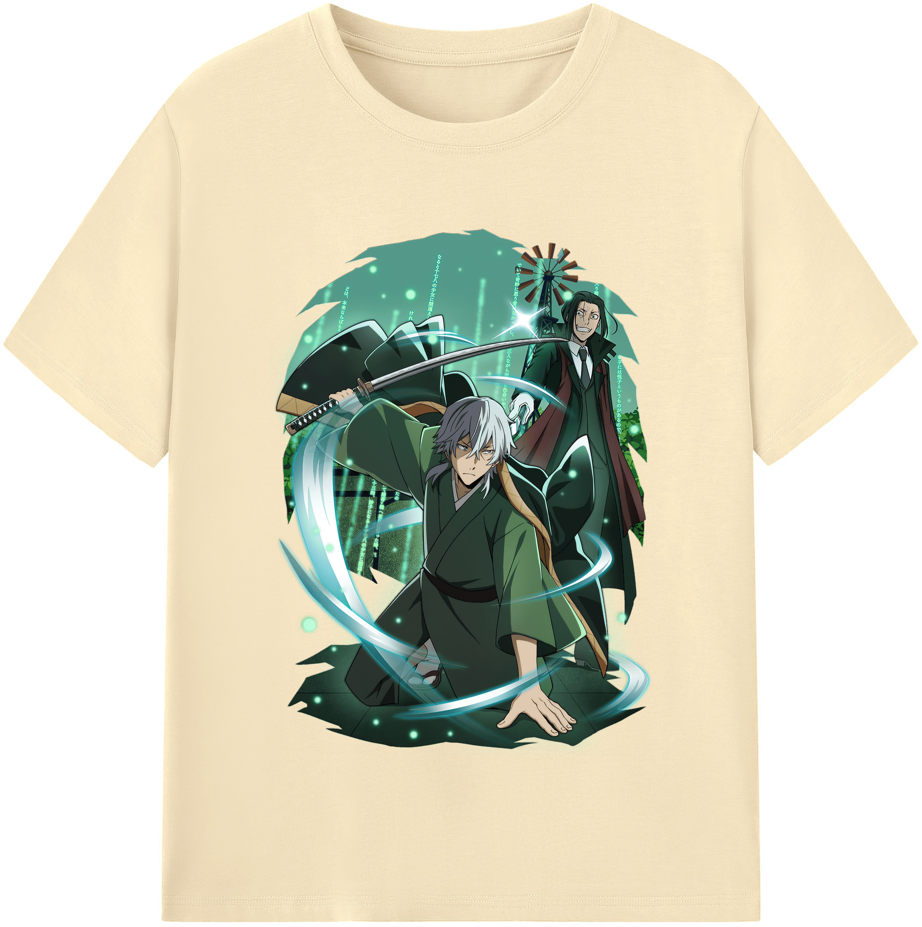 （画像用） 文豪ストレイドッグス Bungo Stray Dogs 綿100％半袖Tシャツ（フロントプリント）