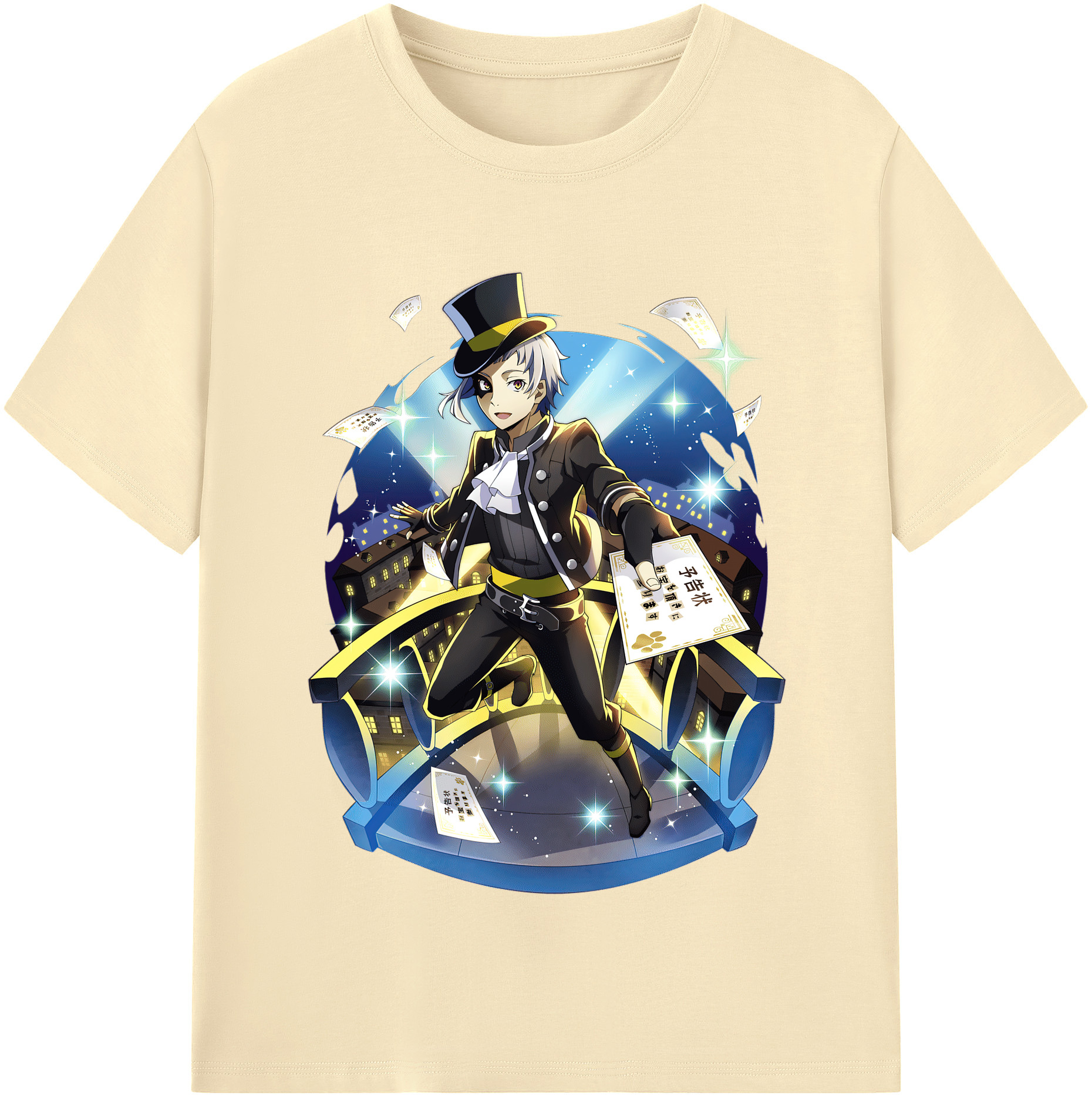 （画像用） 文豪ストレイドッグス Bungo Stray Dogs 綿100％半袖Tシャツ（フロントプリント）
