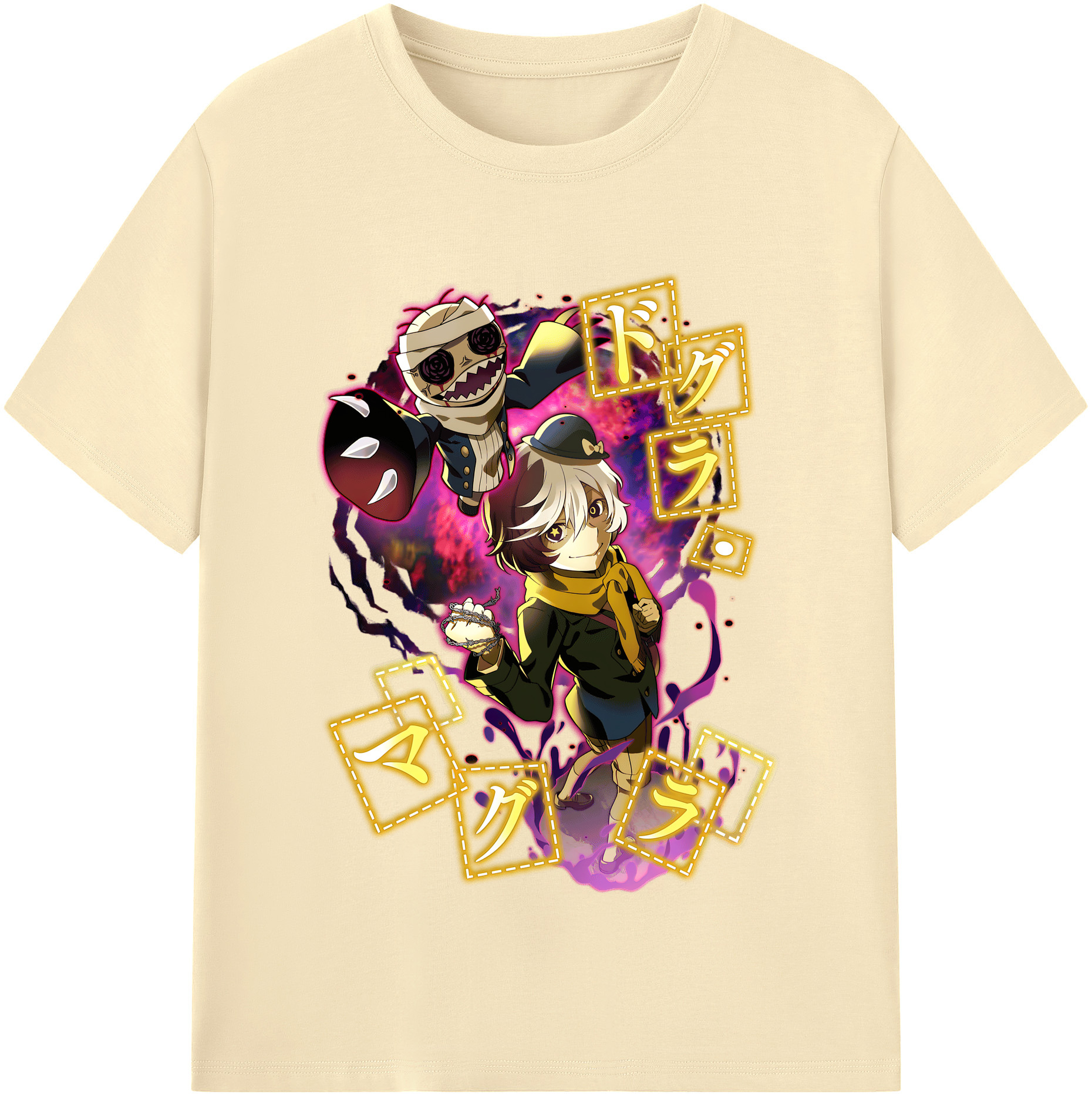 （画像用） 文豪ストレイドッグス Bungo Stray Dogs 綿100％半袖Tシャツ（フロントプリント）