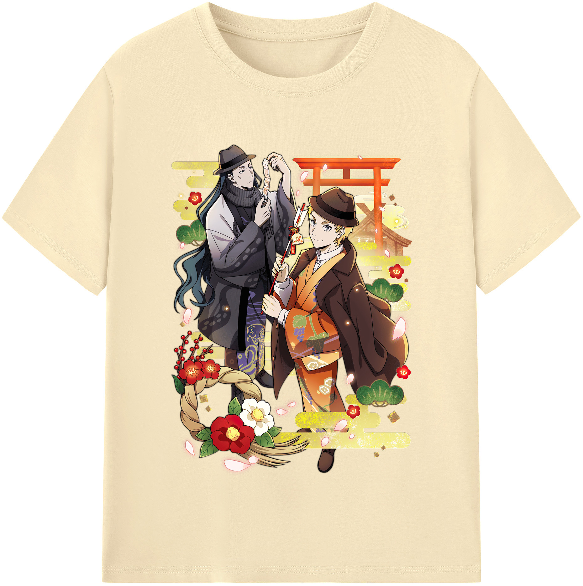 （画像用） 文豪ストレイドッグス Bungo Stray Dogs 綿100％半袖Tシャツ（フロントプリント）