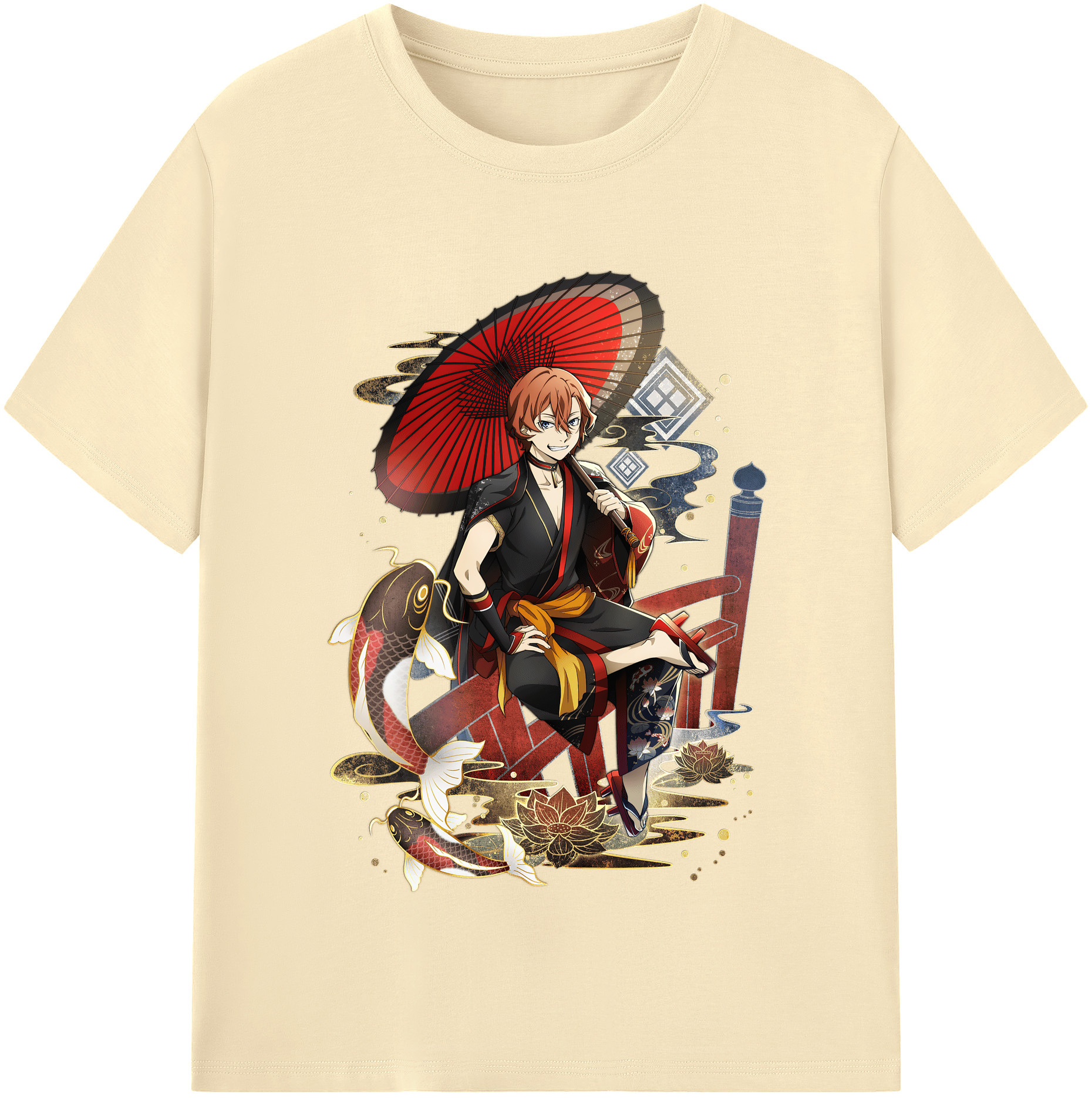 （画像用） 文豪ストレイドッグス Bungo Stray Dogs 綿100％半袖Tシャツ（フロントプリント）