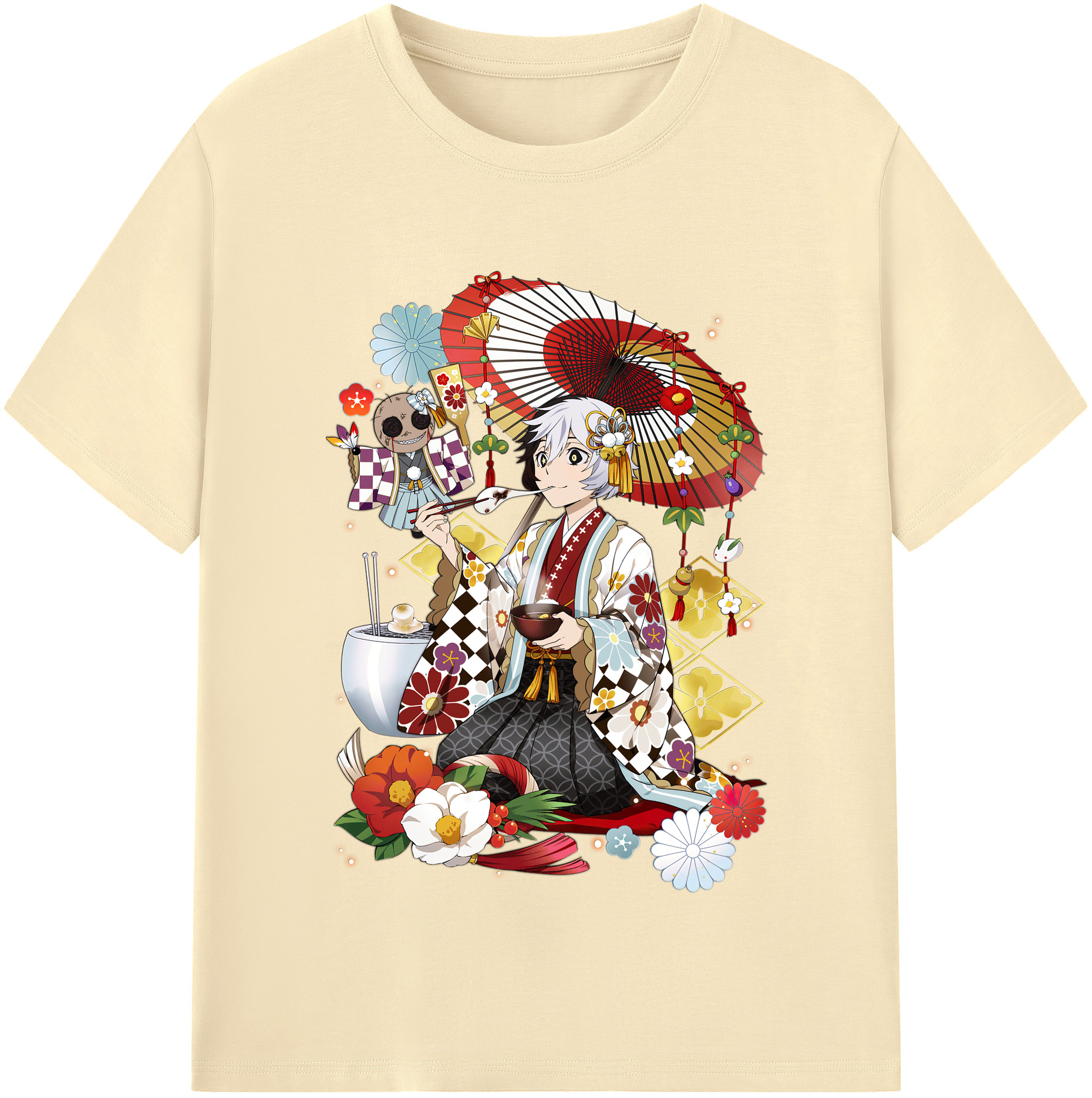 （画像用） 文豪ストレイドッグス Bungo Stray Dogs 綿100％半袖Tシャツ（フロントプリント）