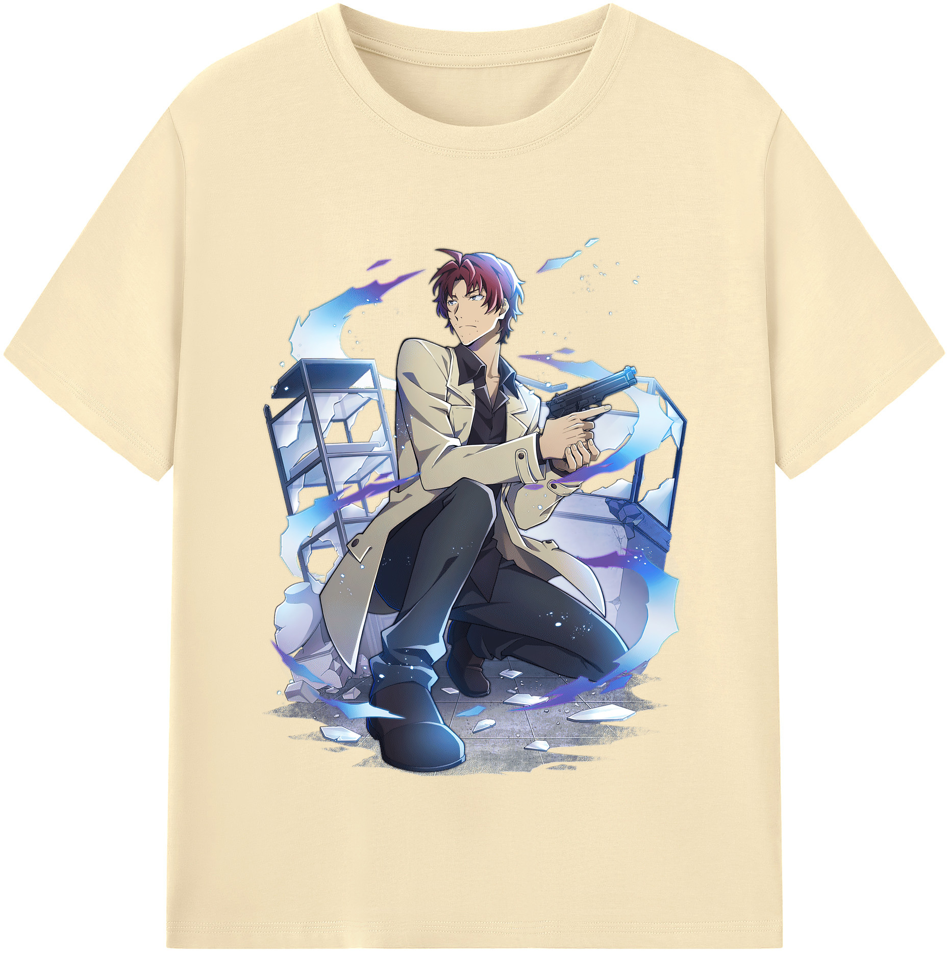 （画像用） 文豪ストレイドッグス Bungo Stray Dogs 綿100％半袖Tシャツ（フロントプリント）