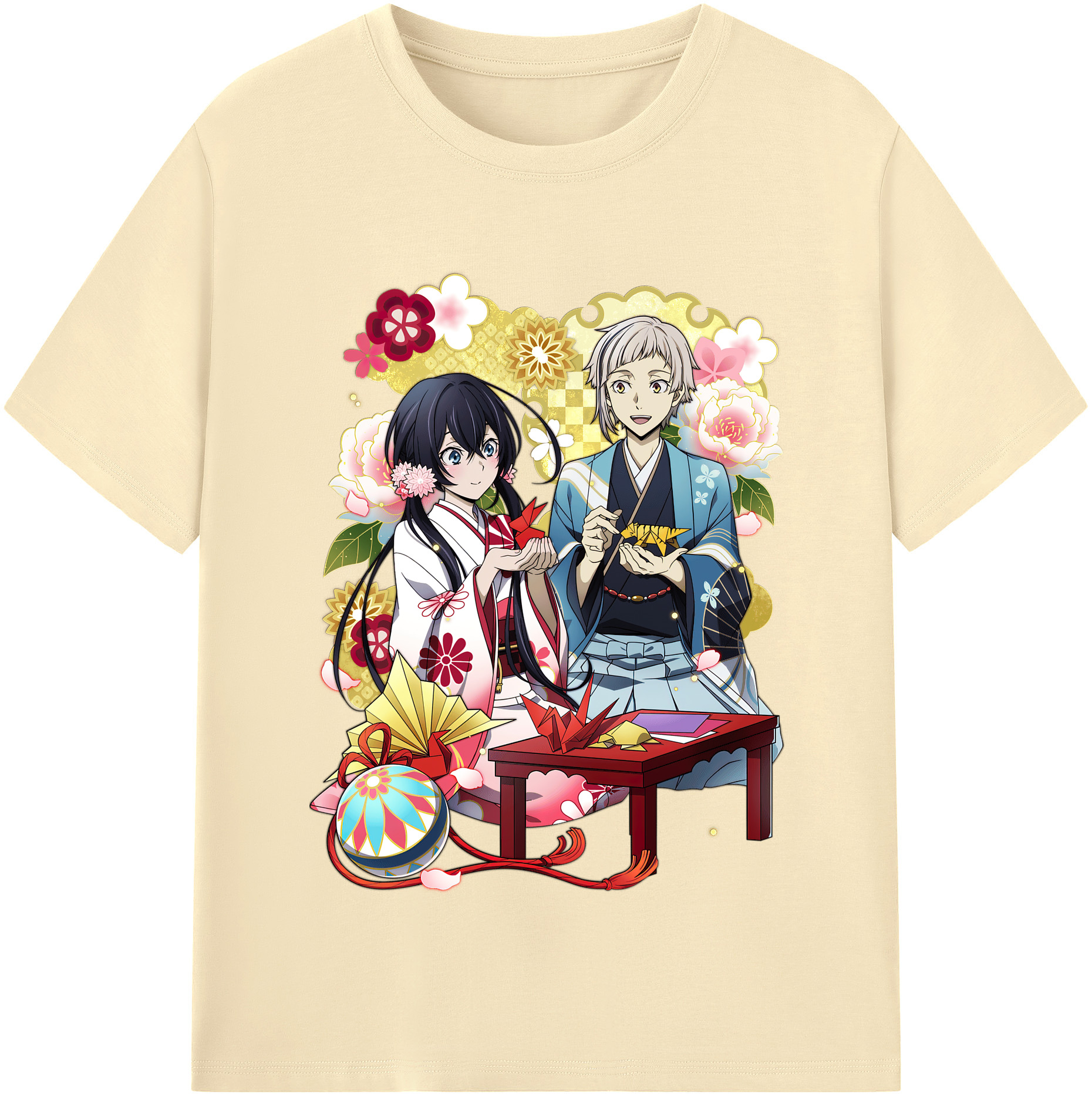 （画像用） 文豪ストレイドッグス Bungo Stray Dogs 綿100％半袖Tシャツ（フロントプリント）