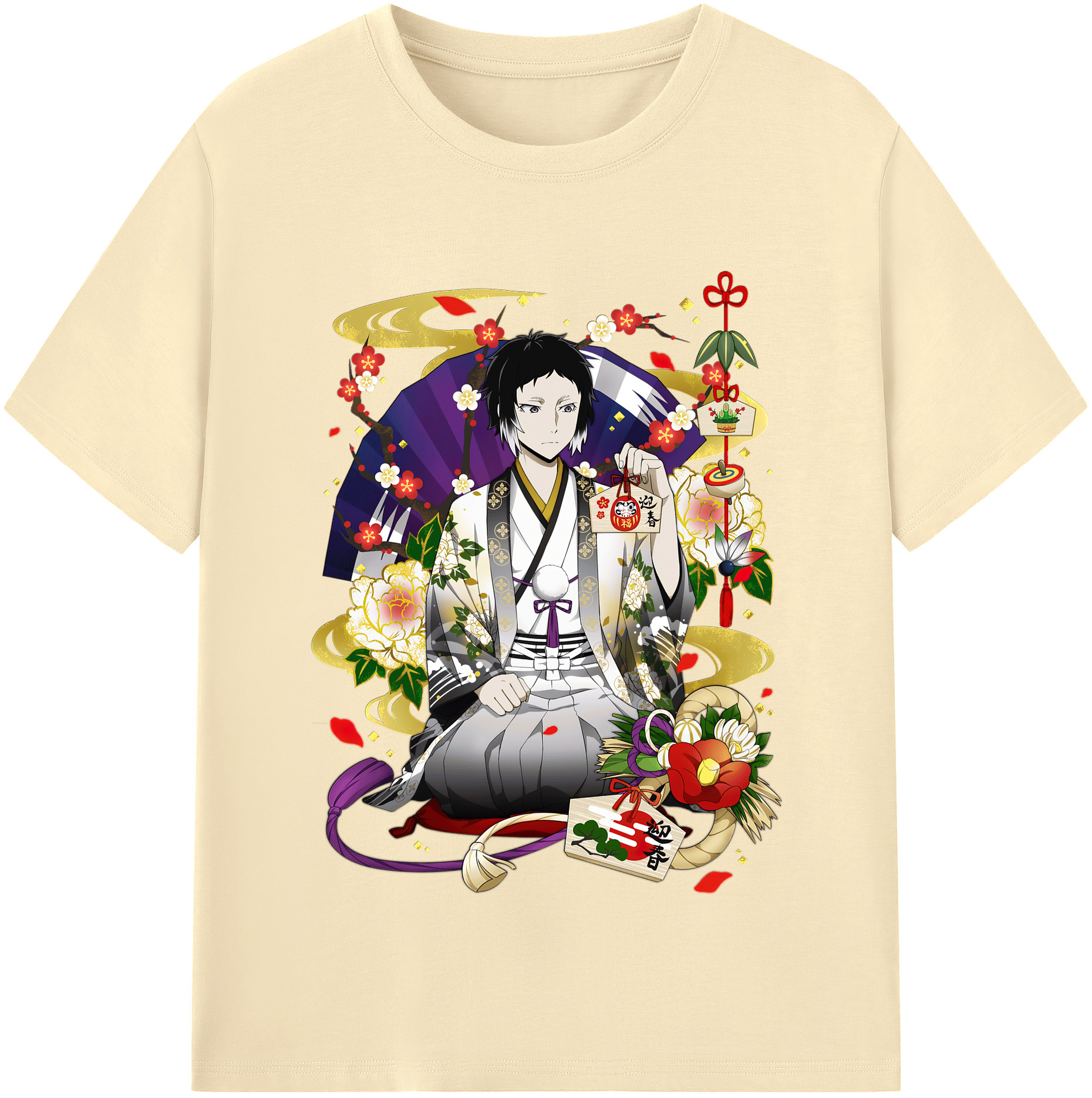 （画像用） 文豪ストレイドッグス Bungo Stray Dogs 綿100％半袖Tシャツ（フロントプリント）