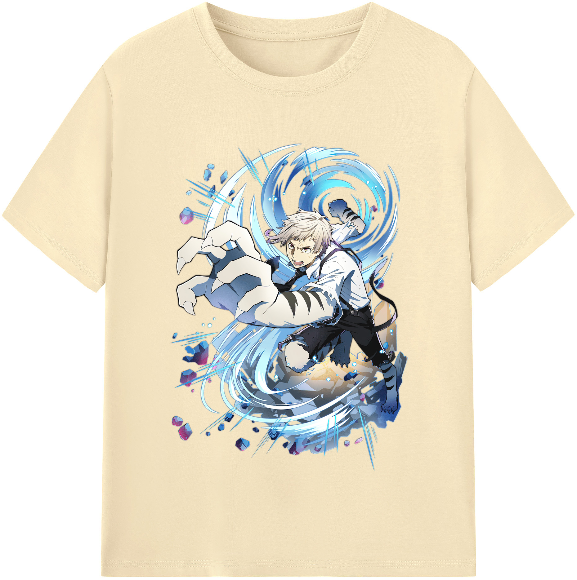 （画像用） 文豪ストレイドッグス Bungo Stray Dogs 綿100％半袖Tシャツ（フロントプリント）