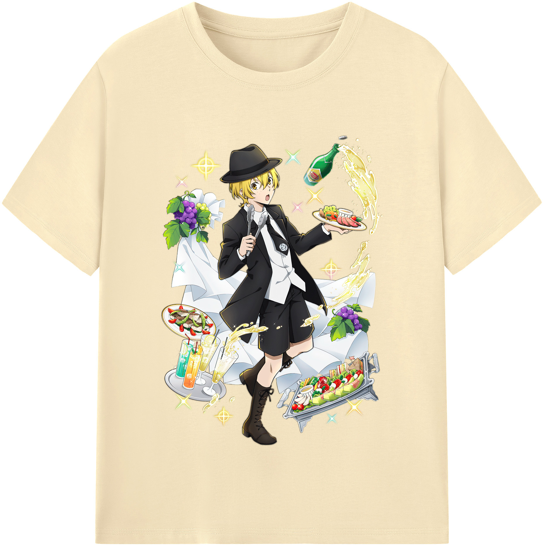 （画像用） 文豪ストレイドッグス Bungo Stray Dogs 綿100％半袖Tシャツ（フロントプリント）