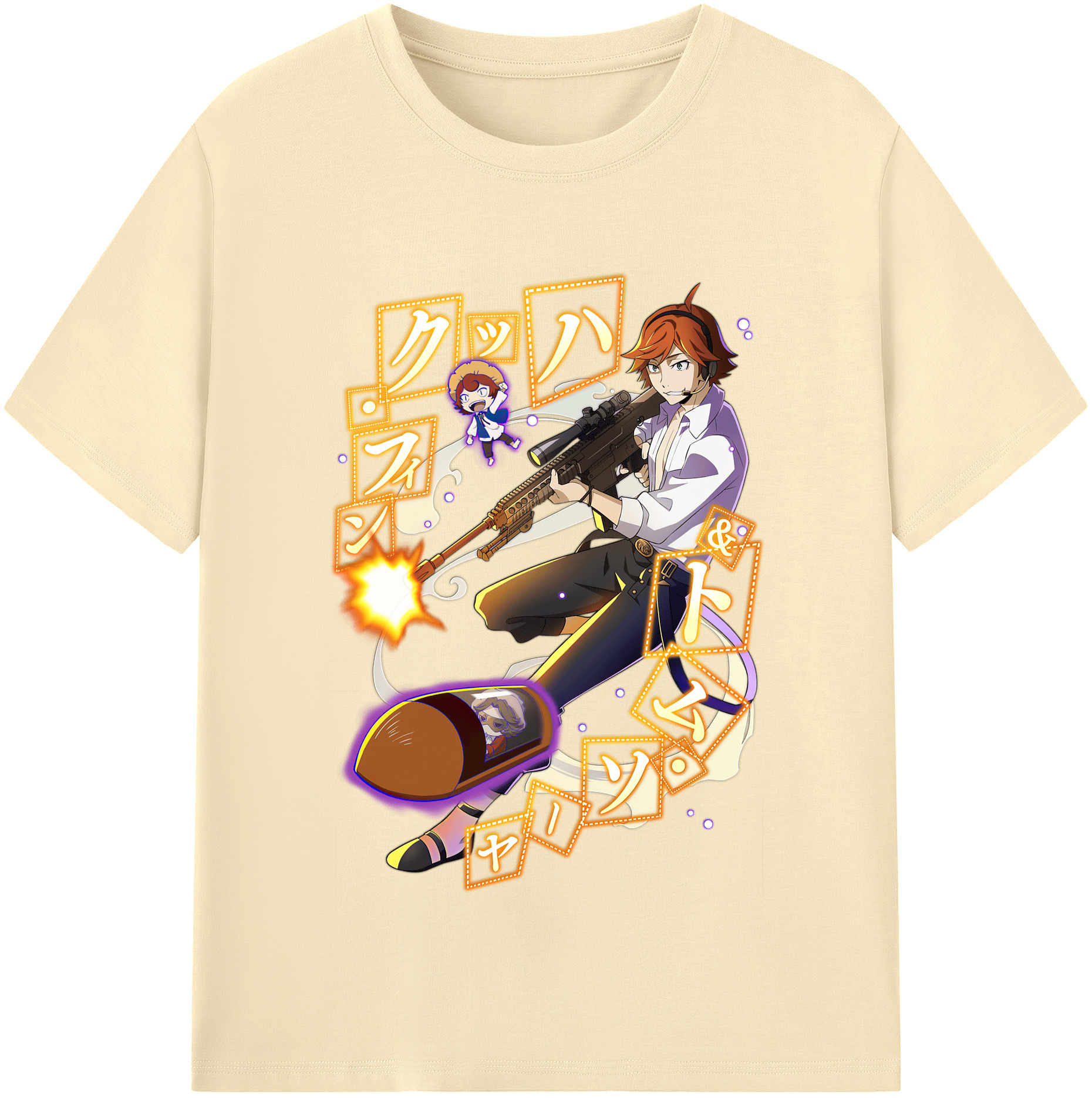 （画像用） 文豪ストレイドッグス Bungo Stray Dogs 綿100％半袖Tシャツ（フロントプリント）