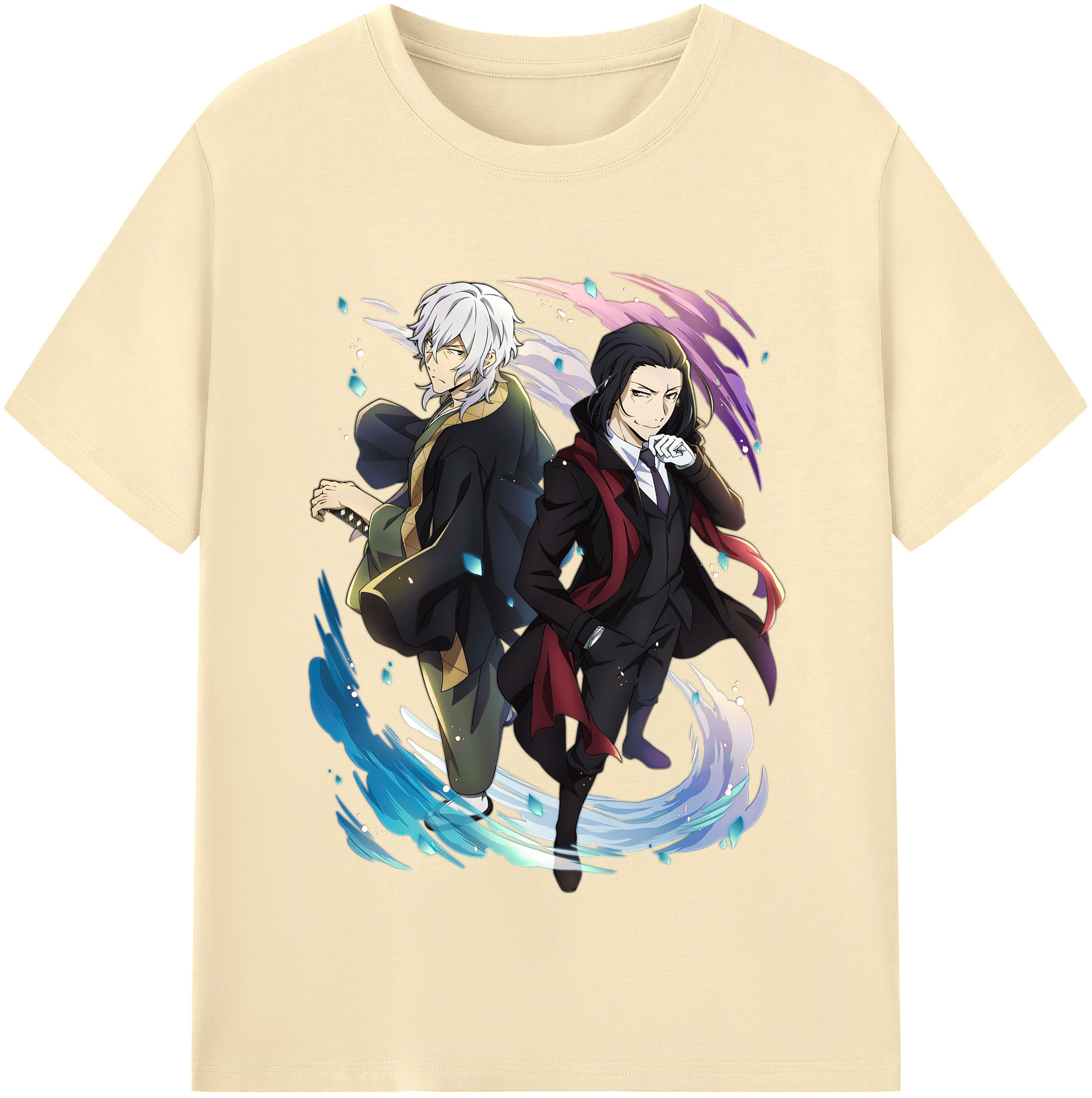 （画像用） 文豪ストレイドッグス Bungo Stray Dogs 綿100％半袖Tシャツ（フロントプリント）