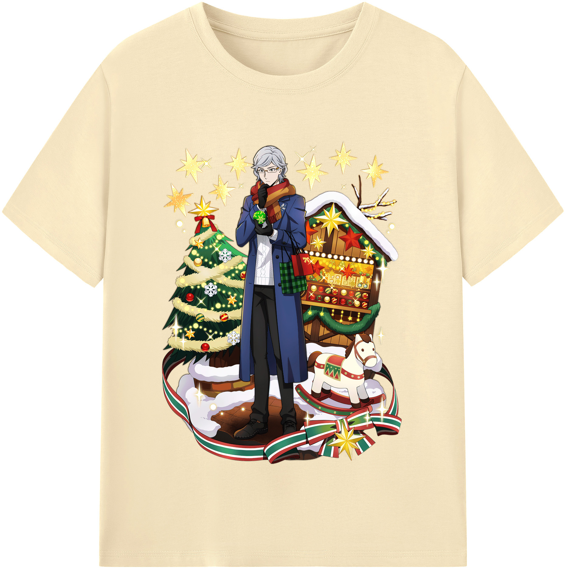 （画像用） 文豪ストレイドッグス Bungo Stray Dogs 綿100％半袖Tシャツ（フロントプリント）