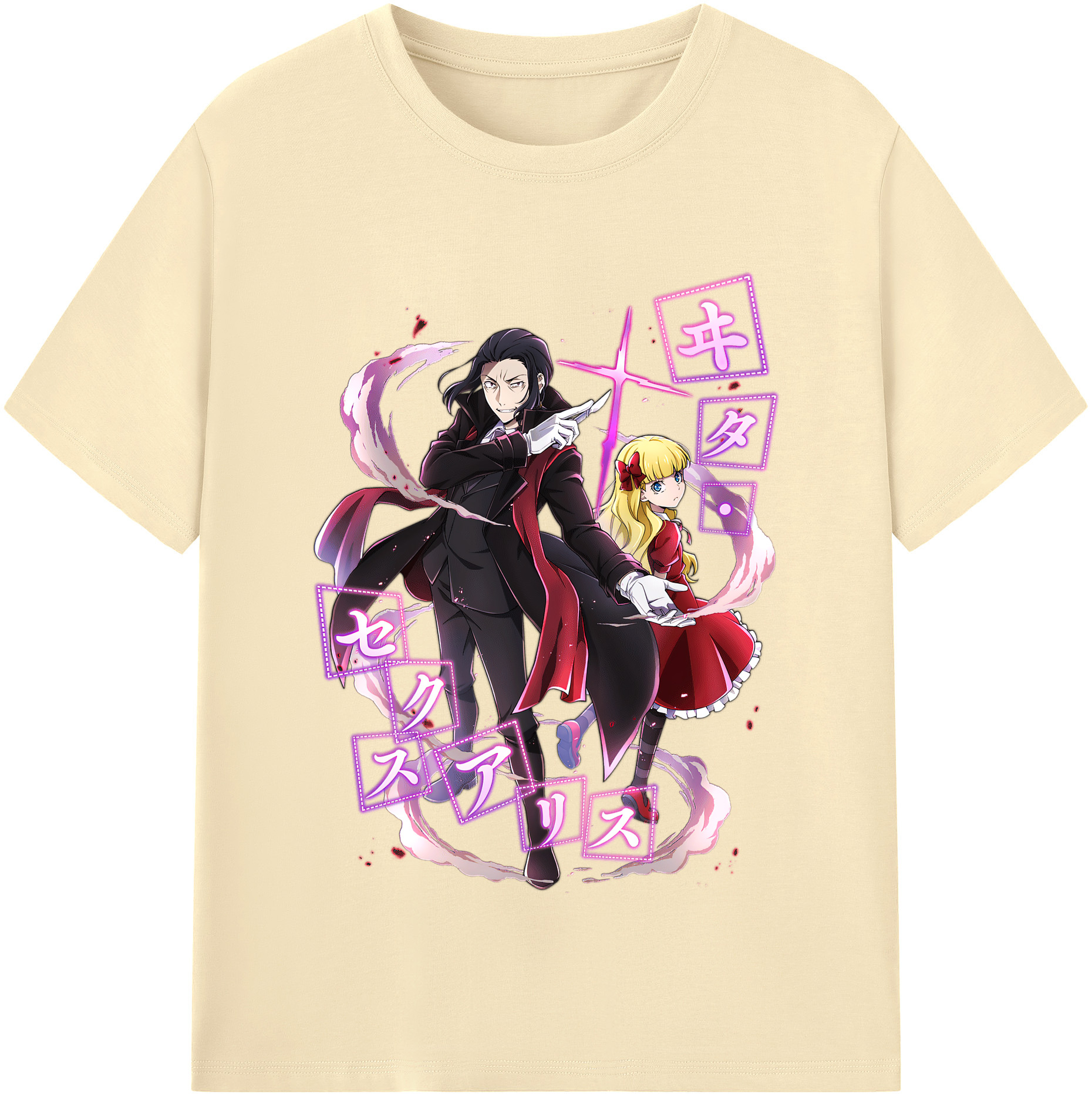 （画像用） 文豪ストレイドッグス Bungo Stray Dogs 綿100％半袖Tシャツ（フロントプリント）