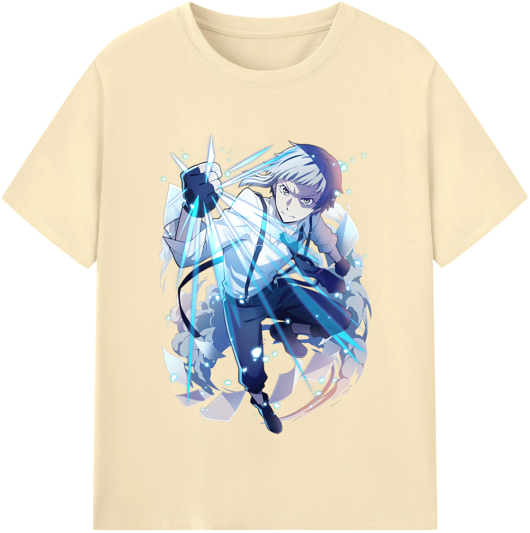 （画像用） 文豪ストレイドッグス Bungo Stray Dogs 綿100％半袖Tシャツ（フロントプリント）