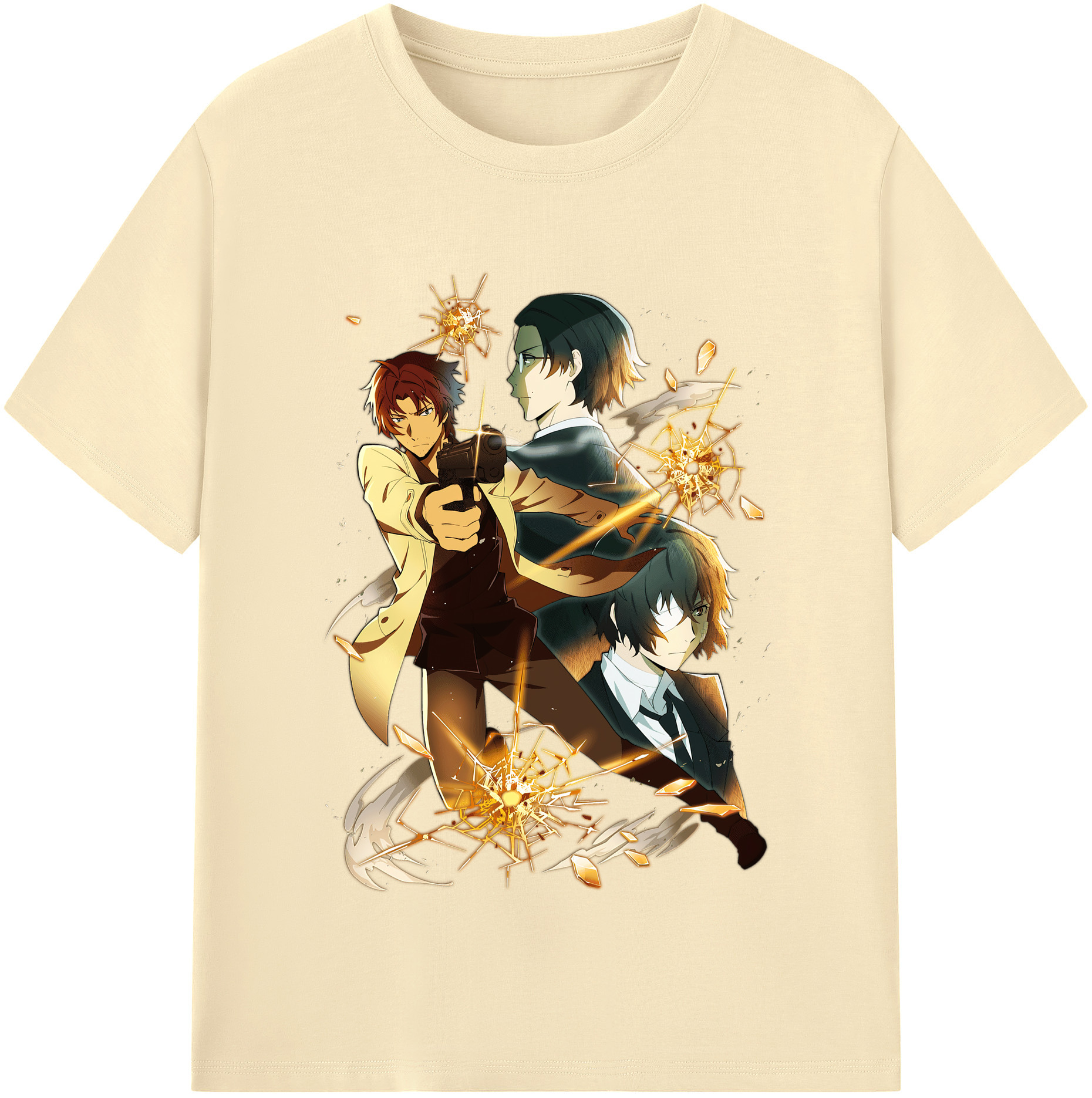 （画像用） 文豪ストレイドッグス Bungo Stray Dogs 綿100％半袖Tシャツ（フロントプリント）