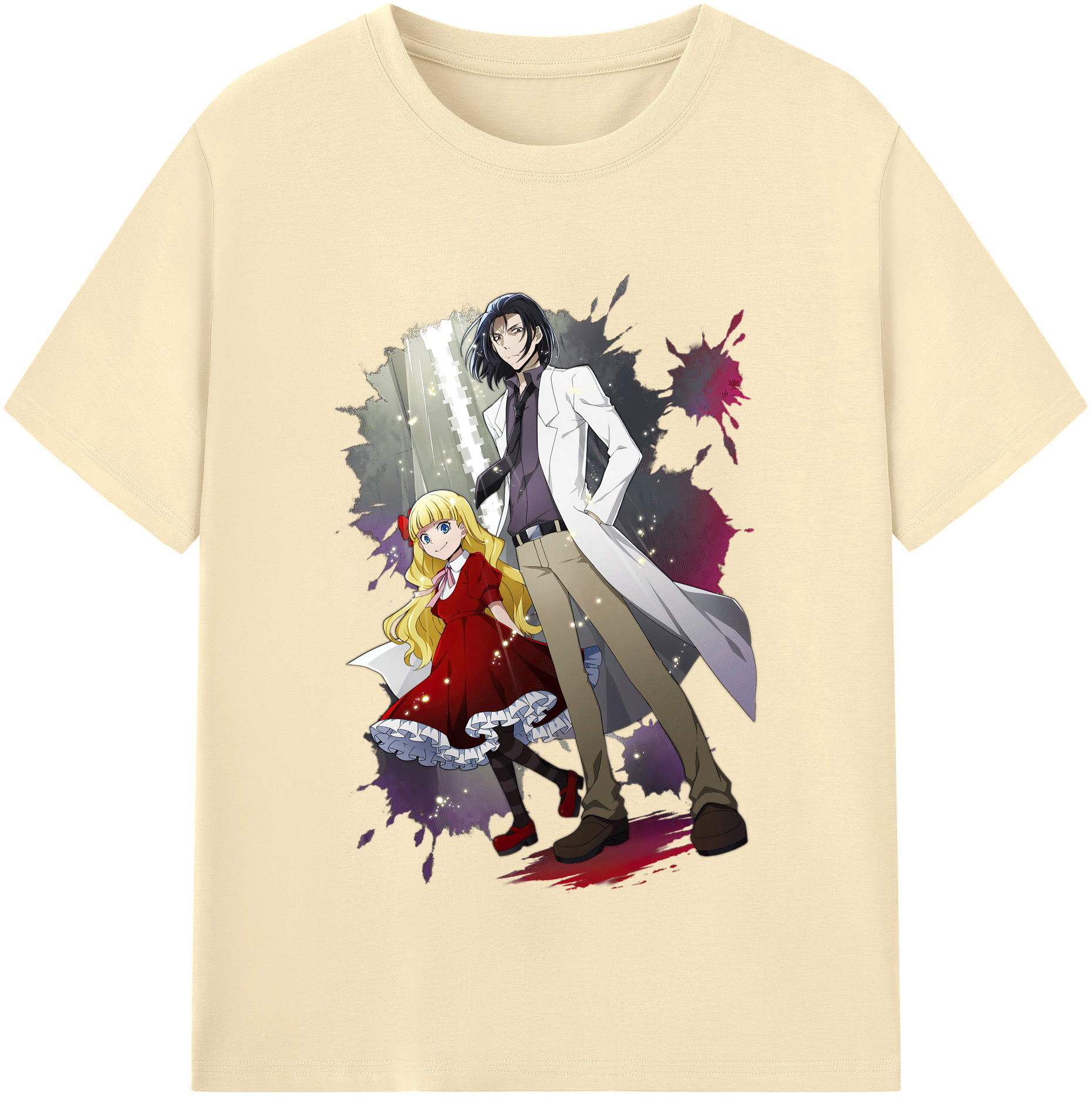 （画像用） 文豪ストレイドッグス Bungo Stray Dogs 綿100％半袖Tシャツ（フロントプリント）