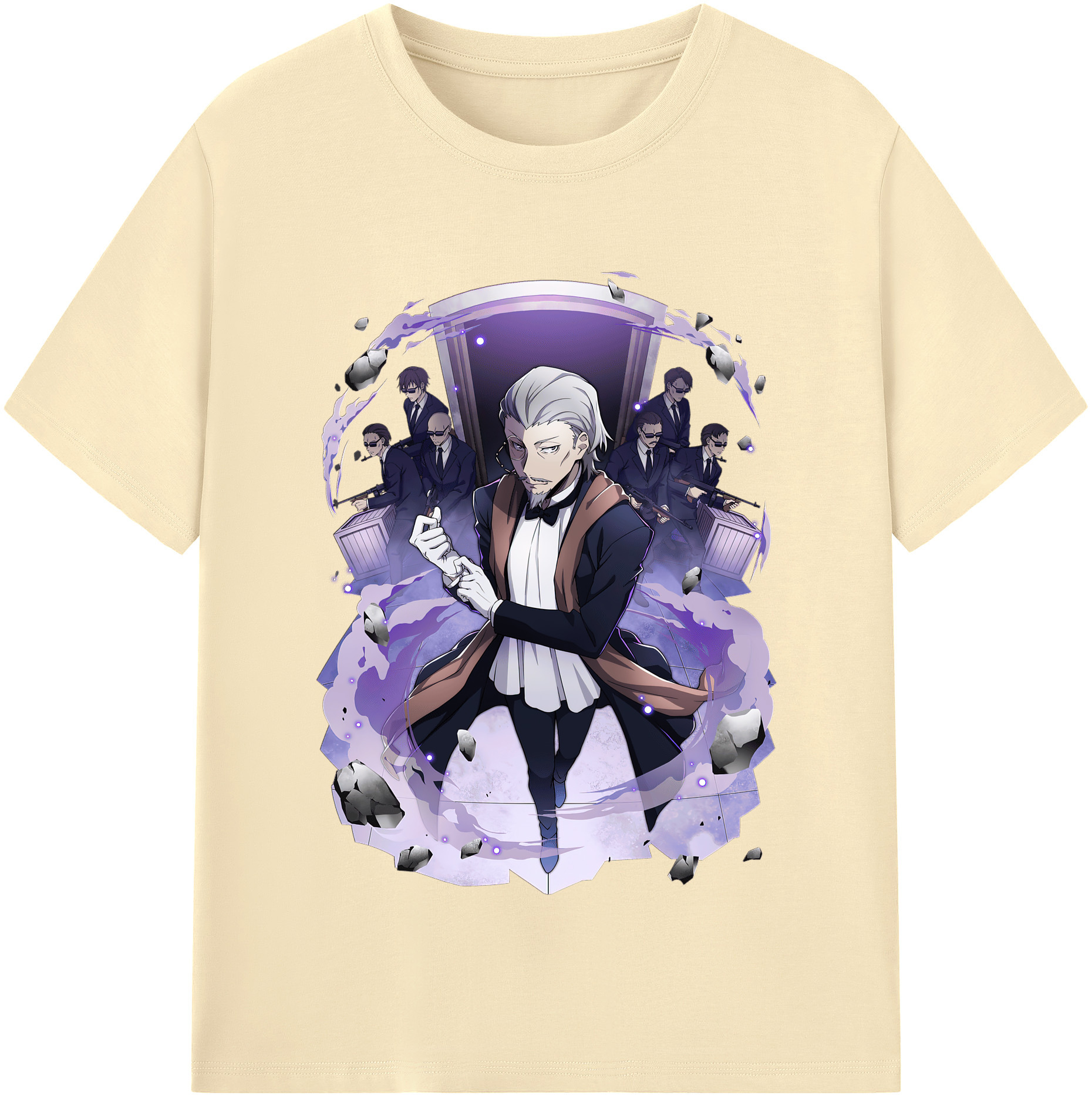 （画像用） 文豪ストレイドッグス Bungo Stray Dogs 綿100％半袖Tシャツ（フロントプリント）