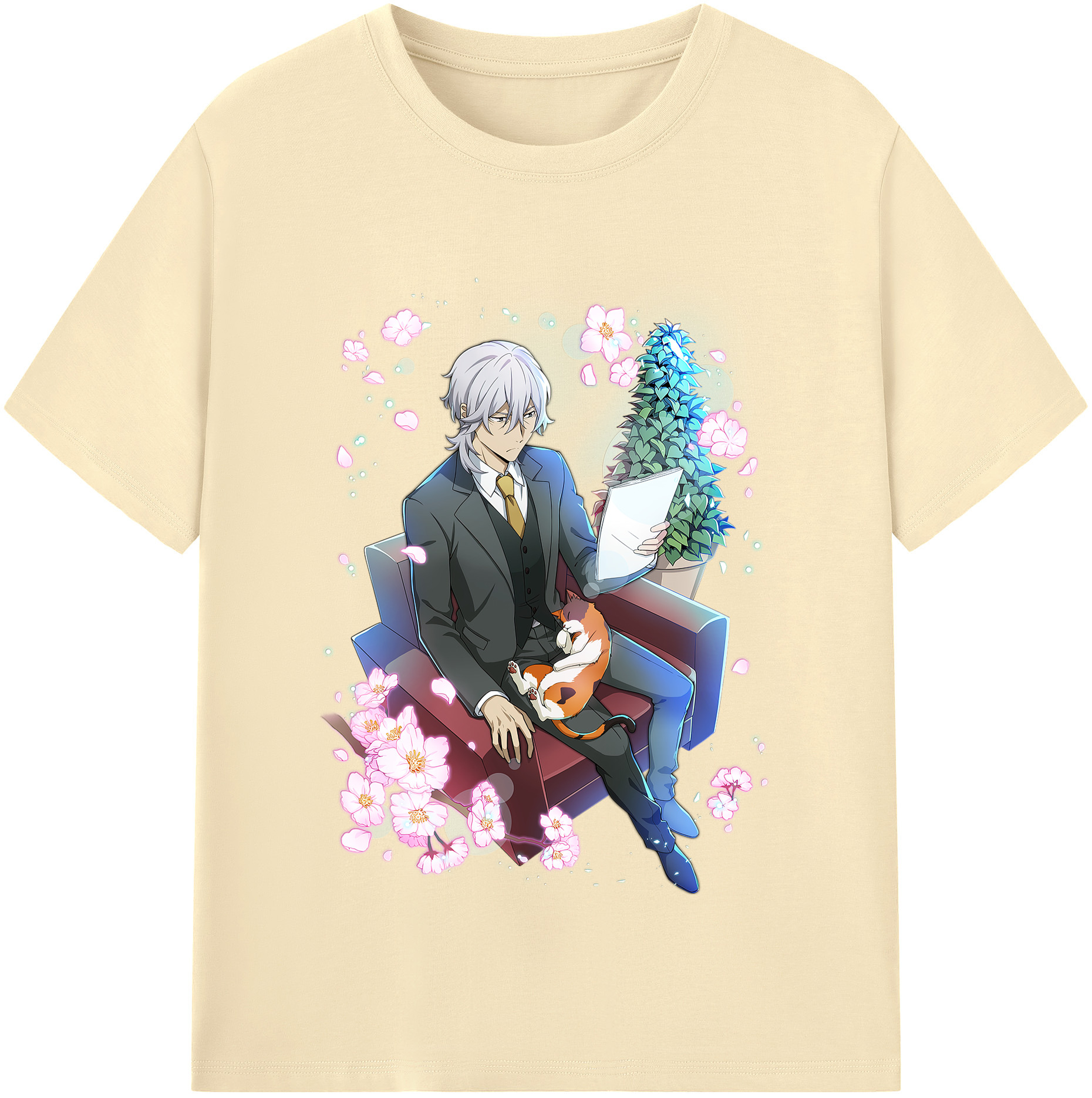 （画像用） 文豪ストレイドッグス Bungo Stray Dogs 綿100％半袖Tシャツ（フロントプリント）