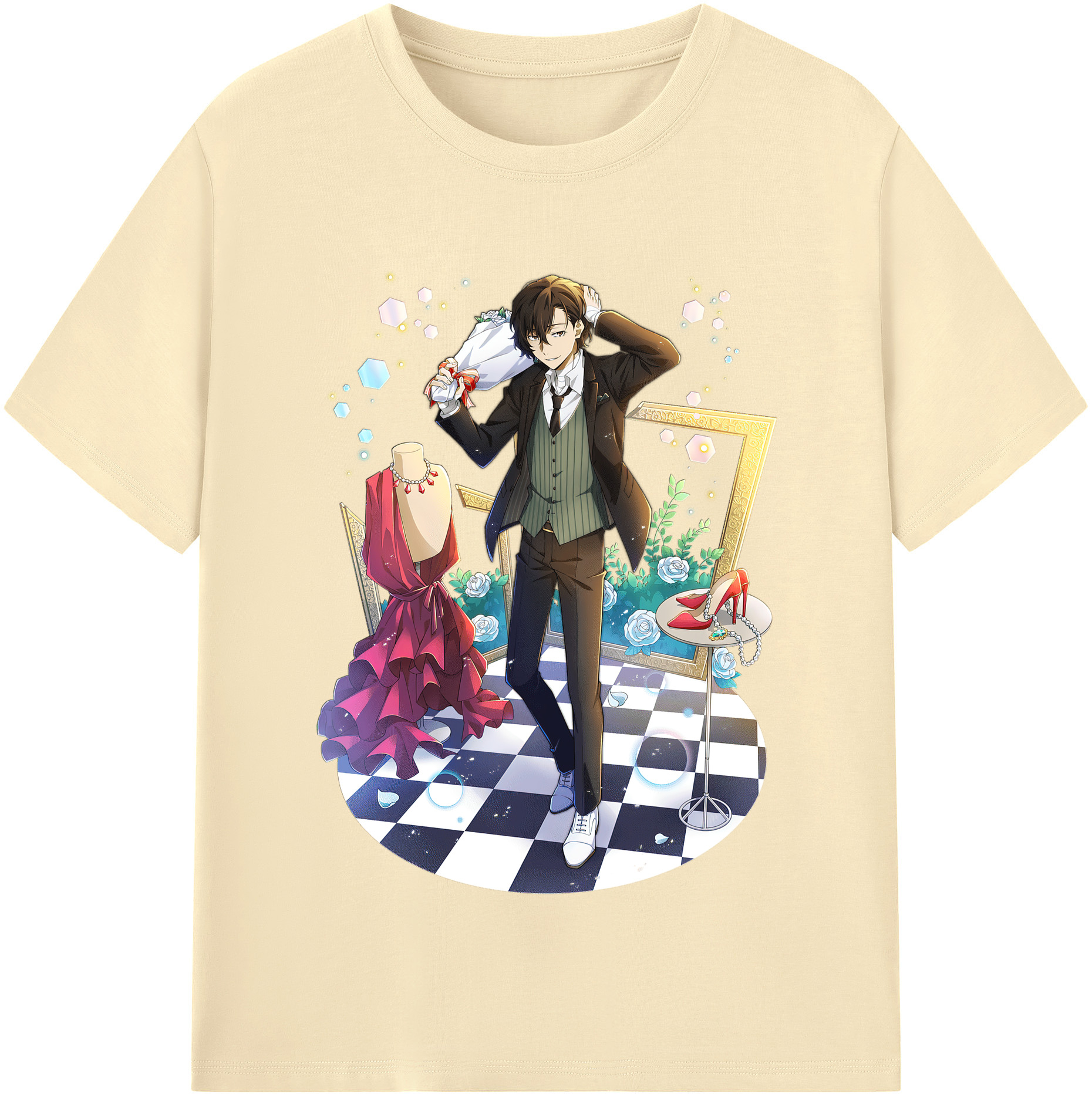 （画像用） 文豪ストレイドッグス Bungo Stray Dogs 綿100％半袖Tシャツ（フロントプリント）