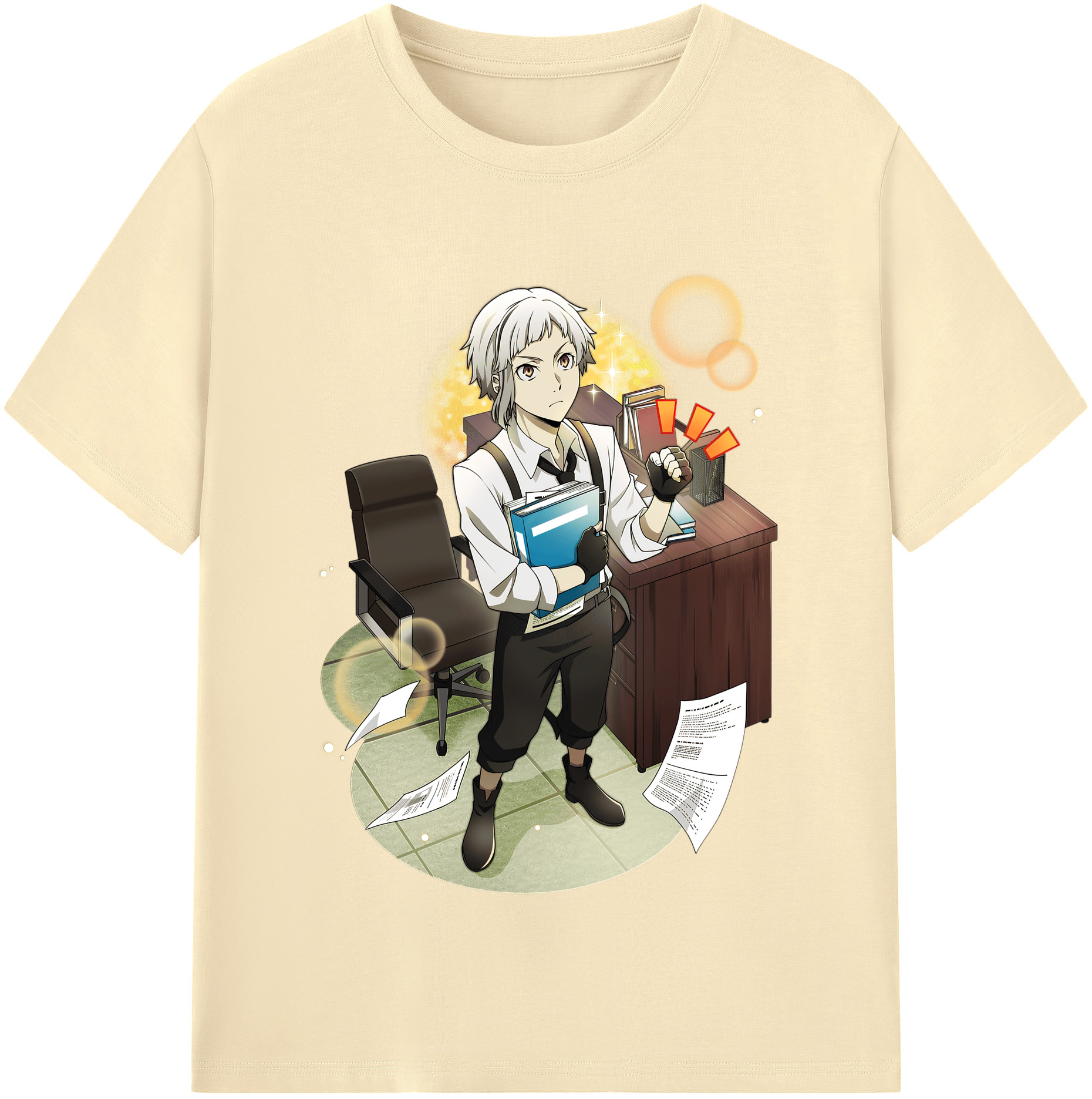 （画像用） 文豪ストレイドッグス Bungo Stray Dogs 綿100％半袖Tシャツ（フロントプリント）