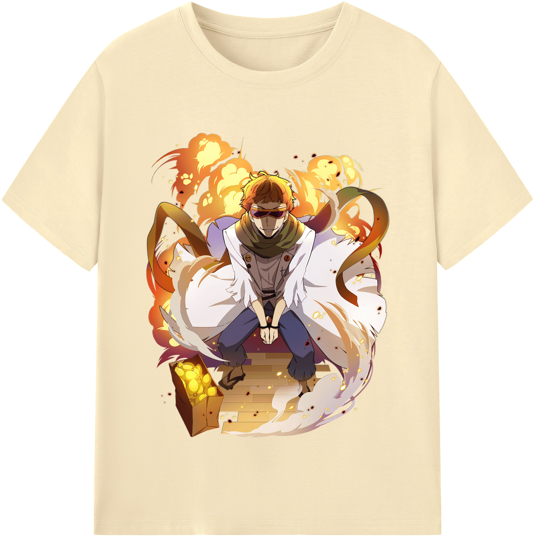 （画像用） 文豪ストレイドッグス Bungo Stray Dogs 綿100％半袖Tシャツ（フロントプリント）