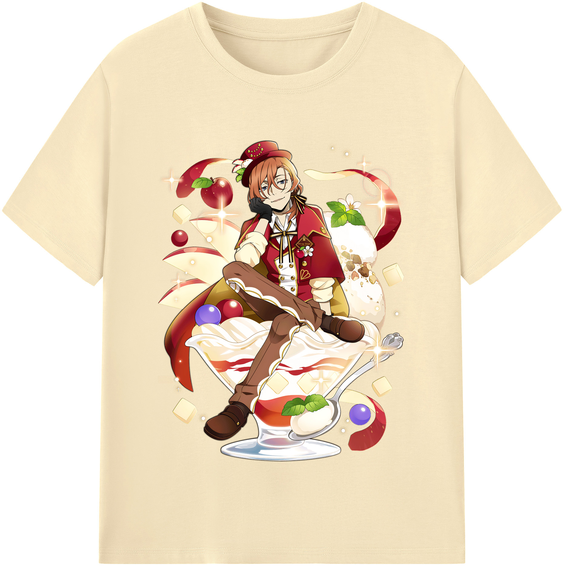 （画像用） 文豪ストレイドッグス Bungo Stray Dogs 綿100％半袖Tシャツ（フロントプリント）