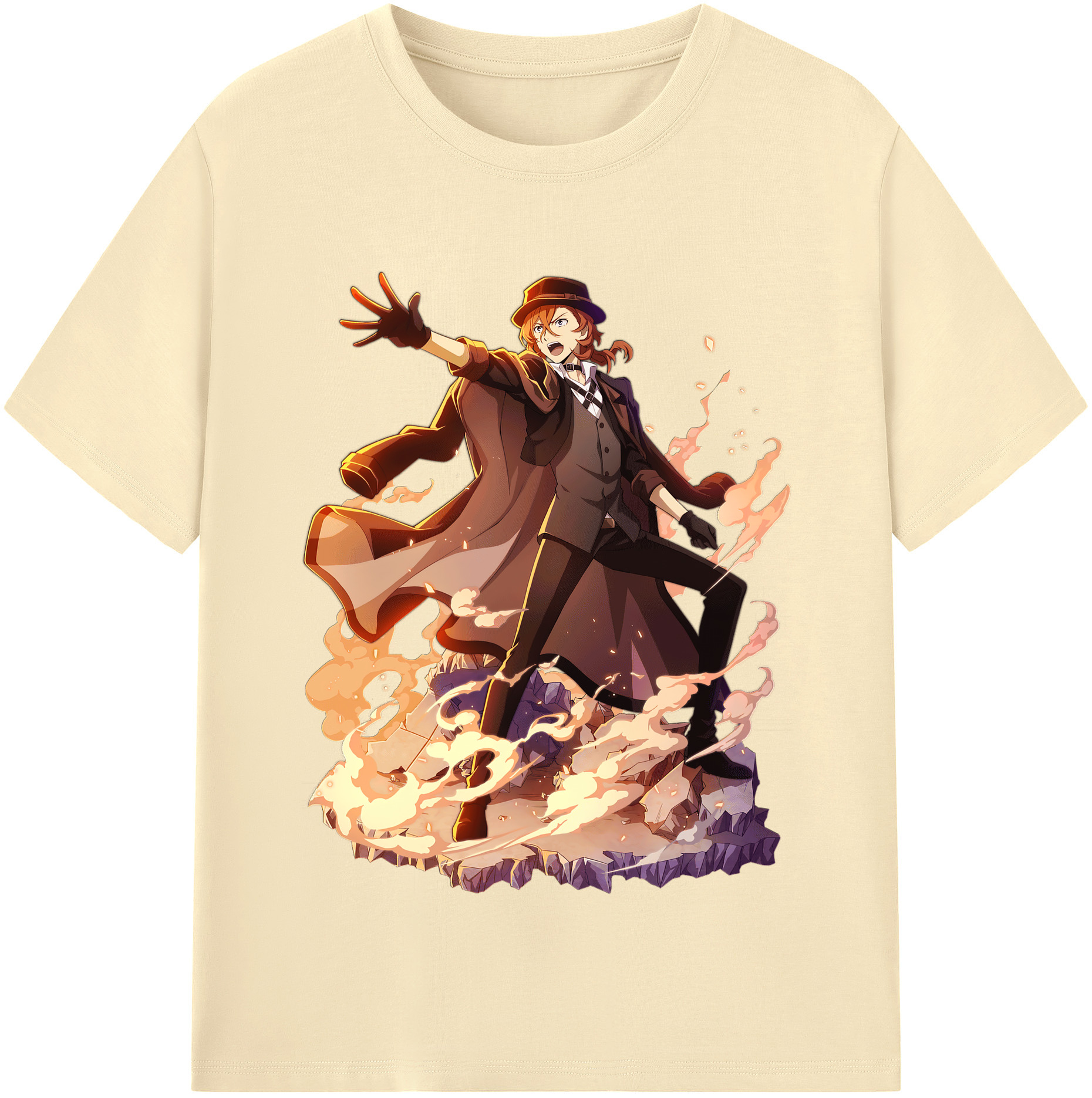 （画像用） 文豪ストレイドッグス Bungo Stray Dogs 綿100％半袖Tシャツ（フロントプリント）