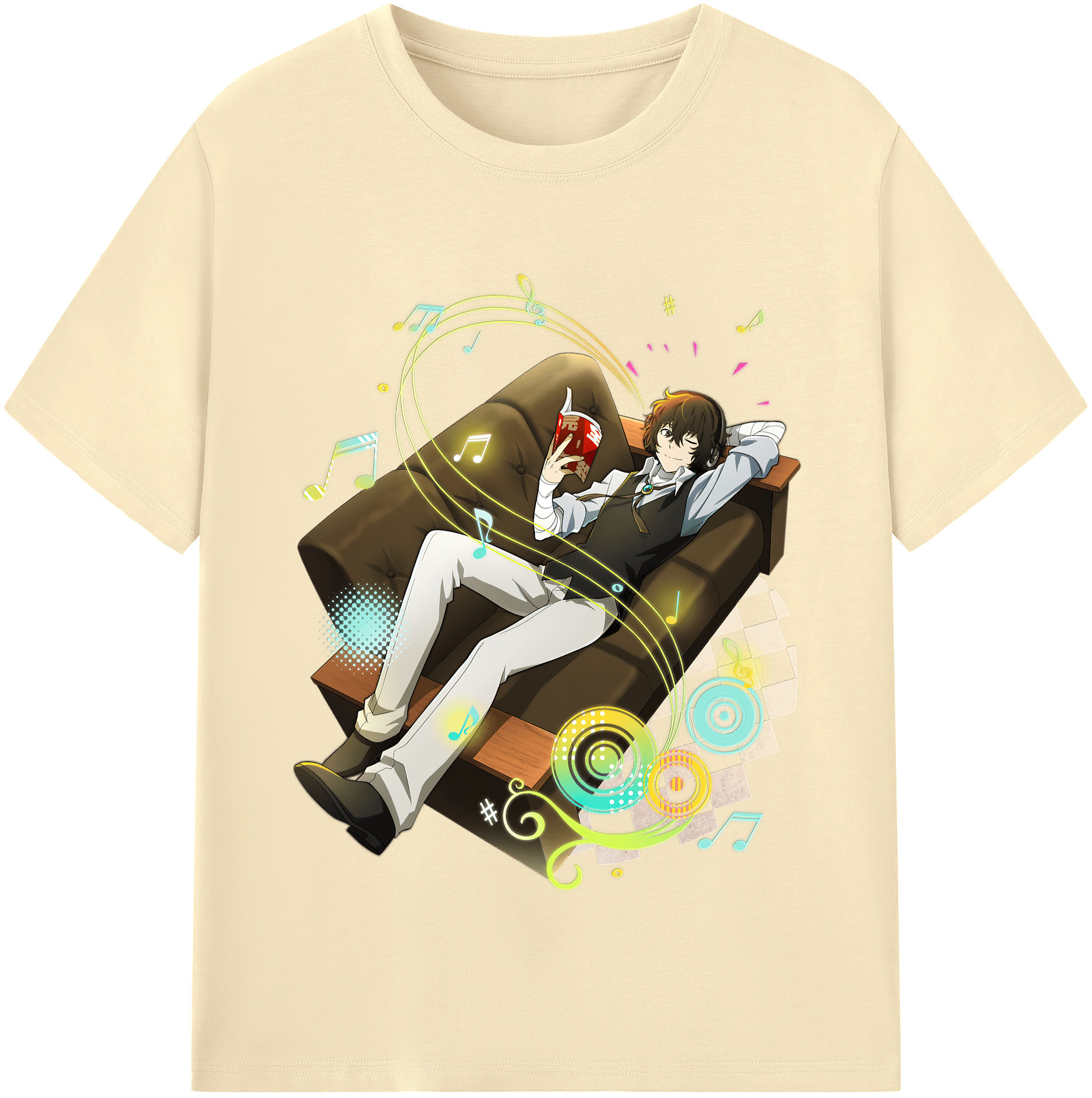 （画像用） 文豪ストレイドッグス Bungo Stray Dogs 綿100％半袖Tシャツ（フロントプリント）