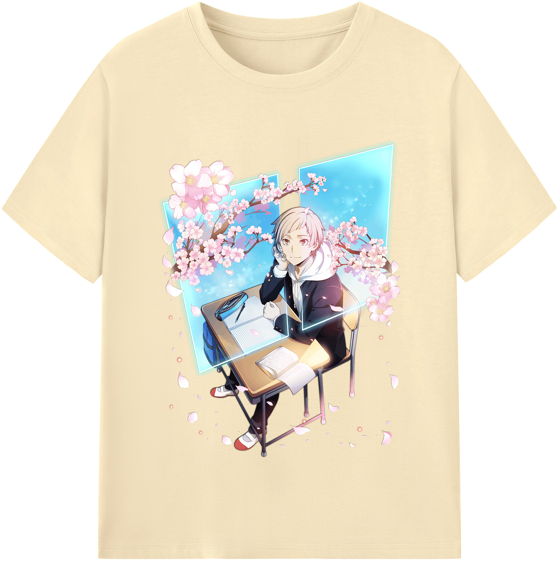 （画像用） 文豪ストレイドッグス Bungo Stray Dogs 綿100％半袖Tシャツ（フロントプリント）