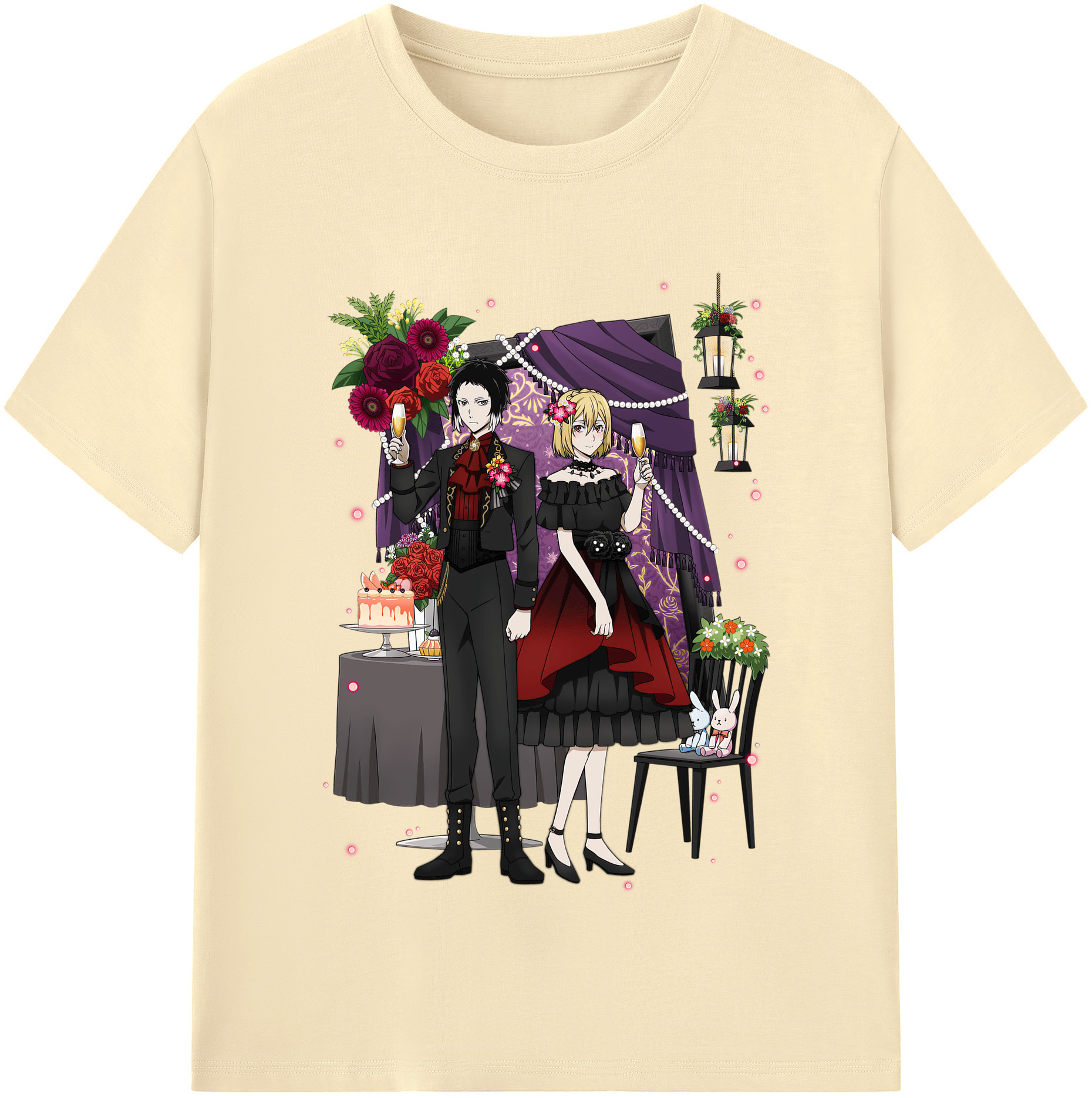 （画像用） 文豪ストレイドッグス Bungo Stray Dogs 綿100％半袖Tシャツ（フロントプリント）