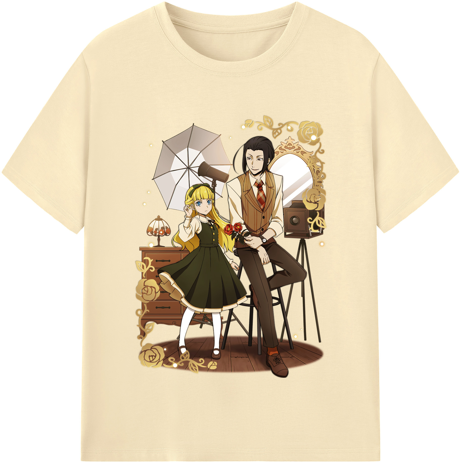 （画像用） 文豪ストレイドッグス Bungo Stray Dogs 綿100％半袖Tシャツ（フロントプリント）
